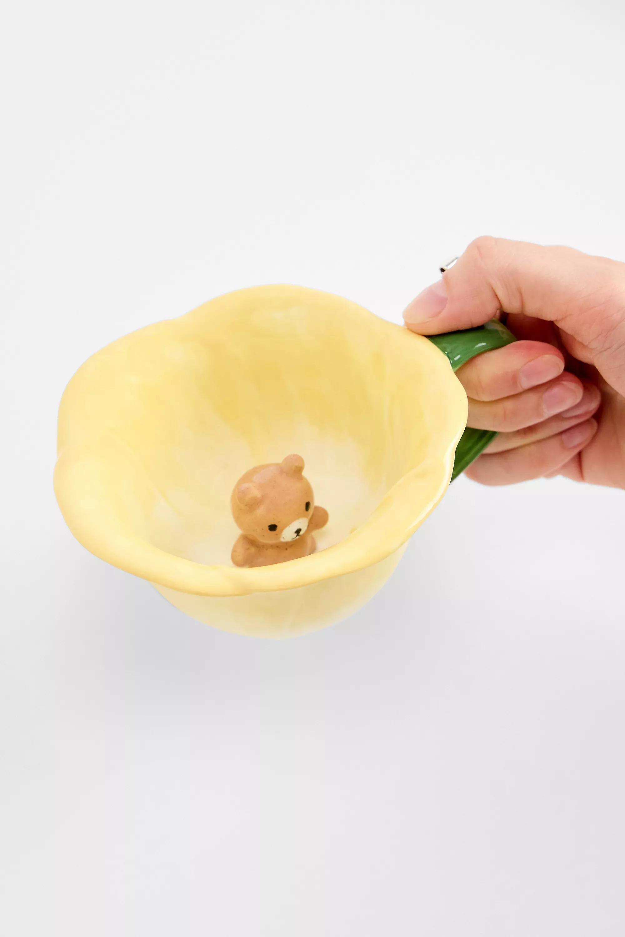 Yellow Teddy Sunflower Peekaboo Mug, YEL, large image number 0