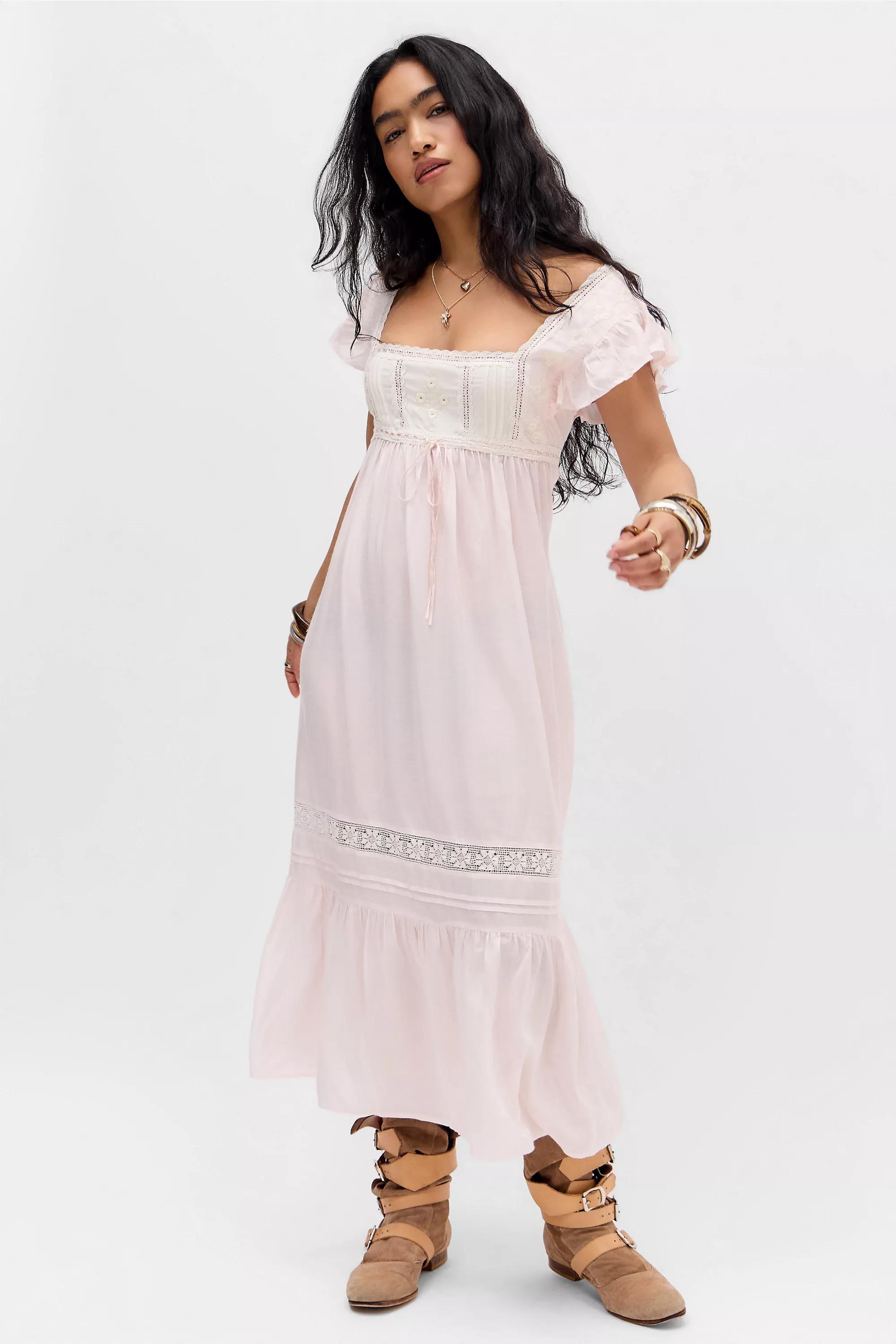 Pink Kimchi Blue Aurelia Midi Nightie, PINK, large image number 2