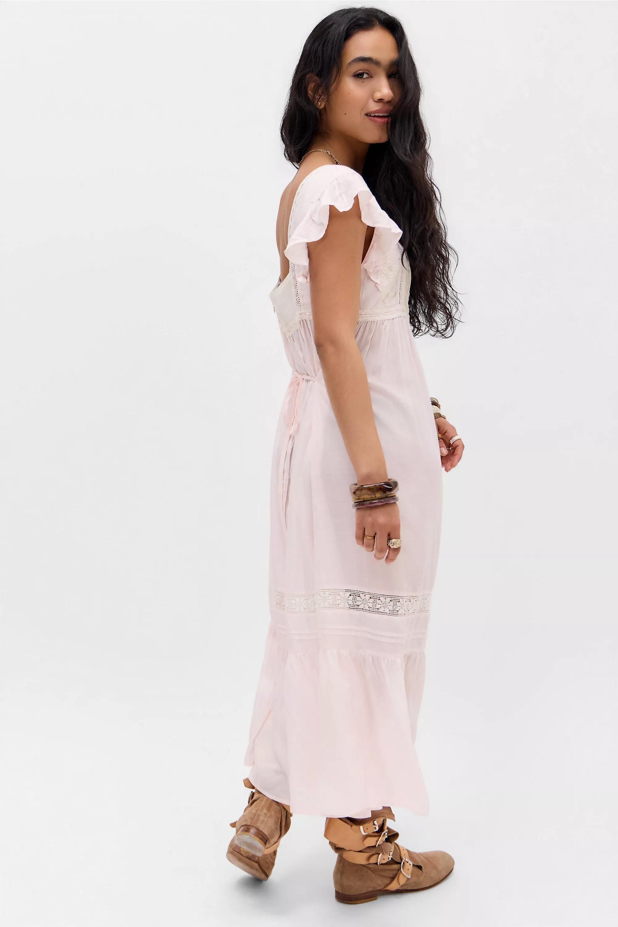 Pink Kimchi Blue Aurelia Midi Nightie, PINK, large image number 3
