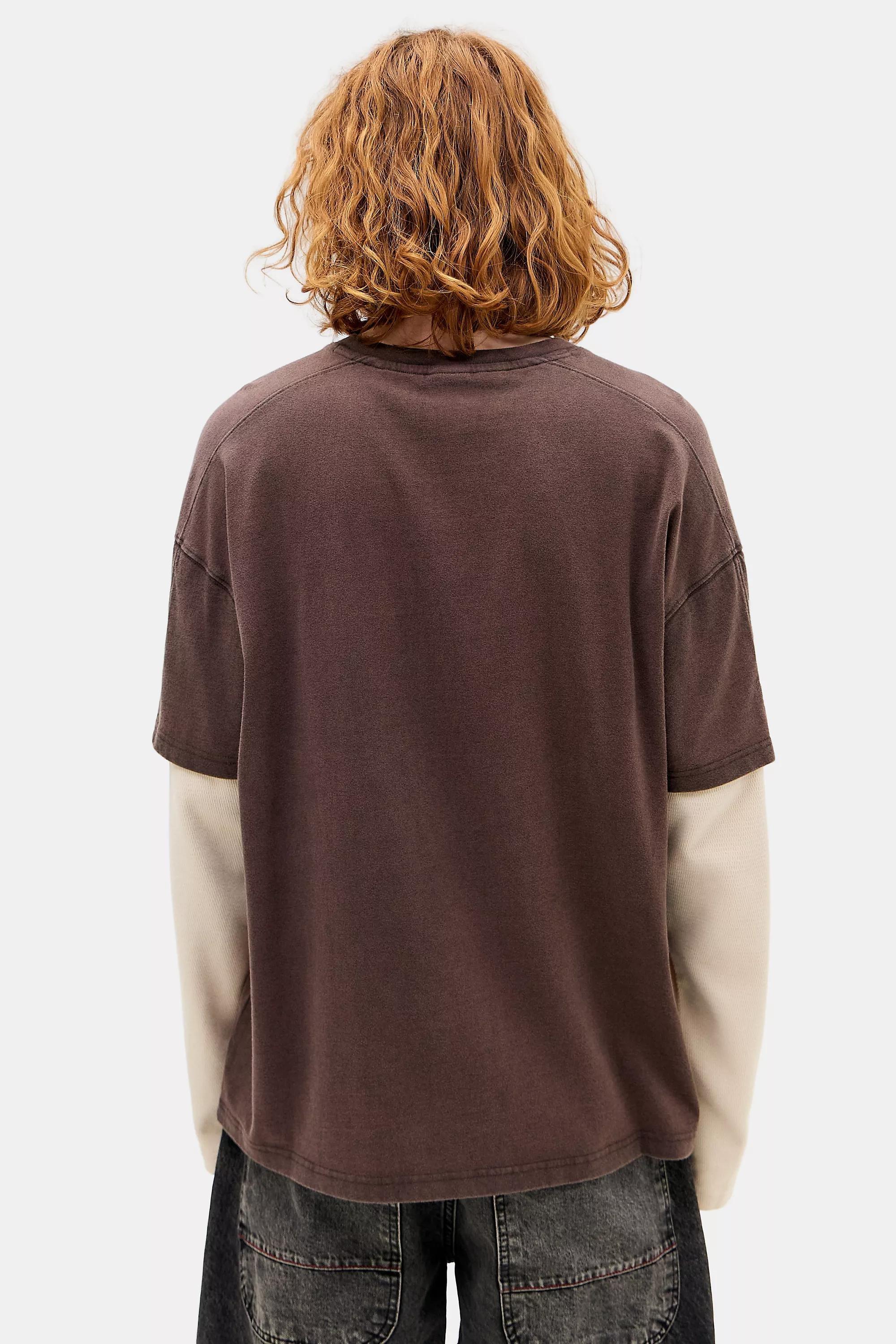 Brown Bdg Brown Motorbike Double Layer T-Shirt, BRN, large image number 3