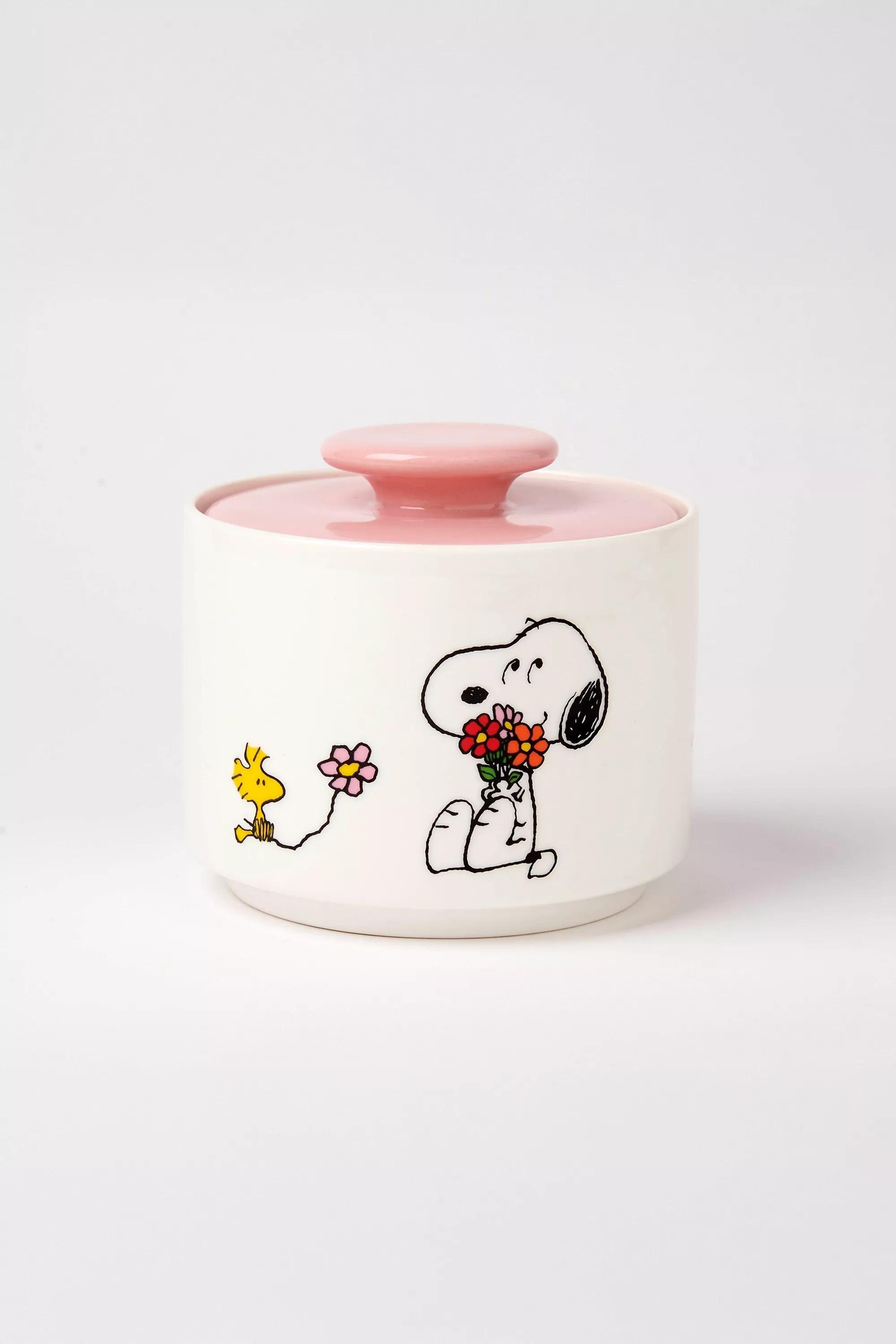Pink Peanuts Snoopy Love Candy Jar, PINK, large image number 0