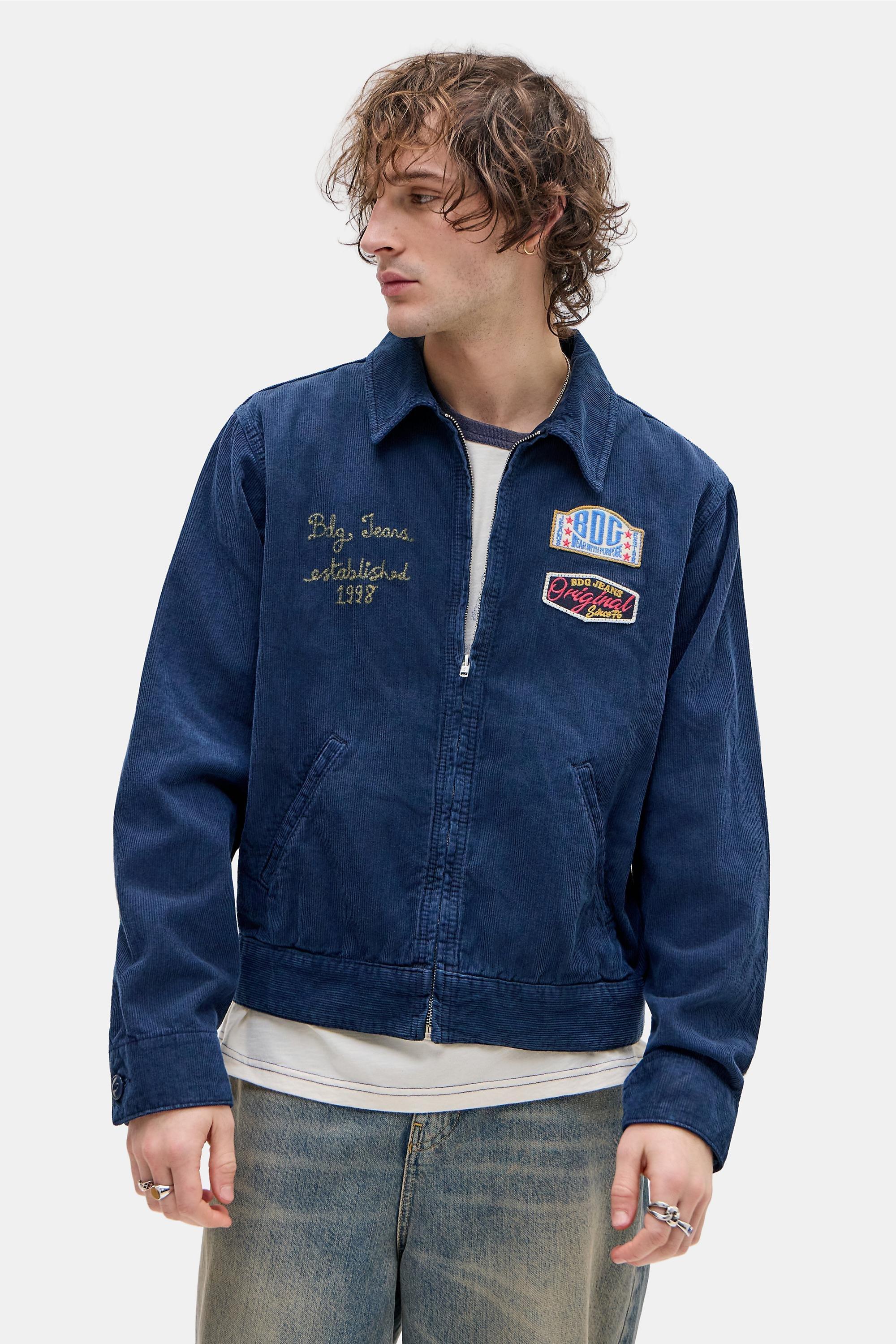 Navy BDG Navy Corduroy Mechanic Jacket, NAVY, large image number 0