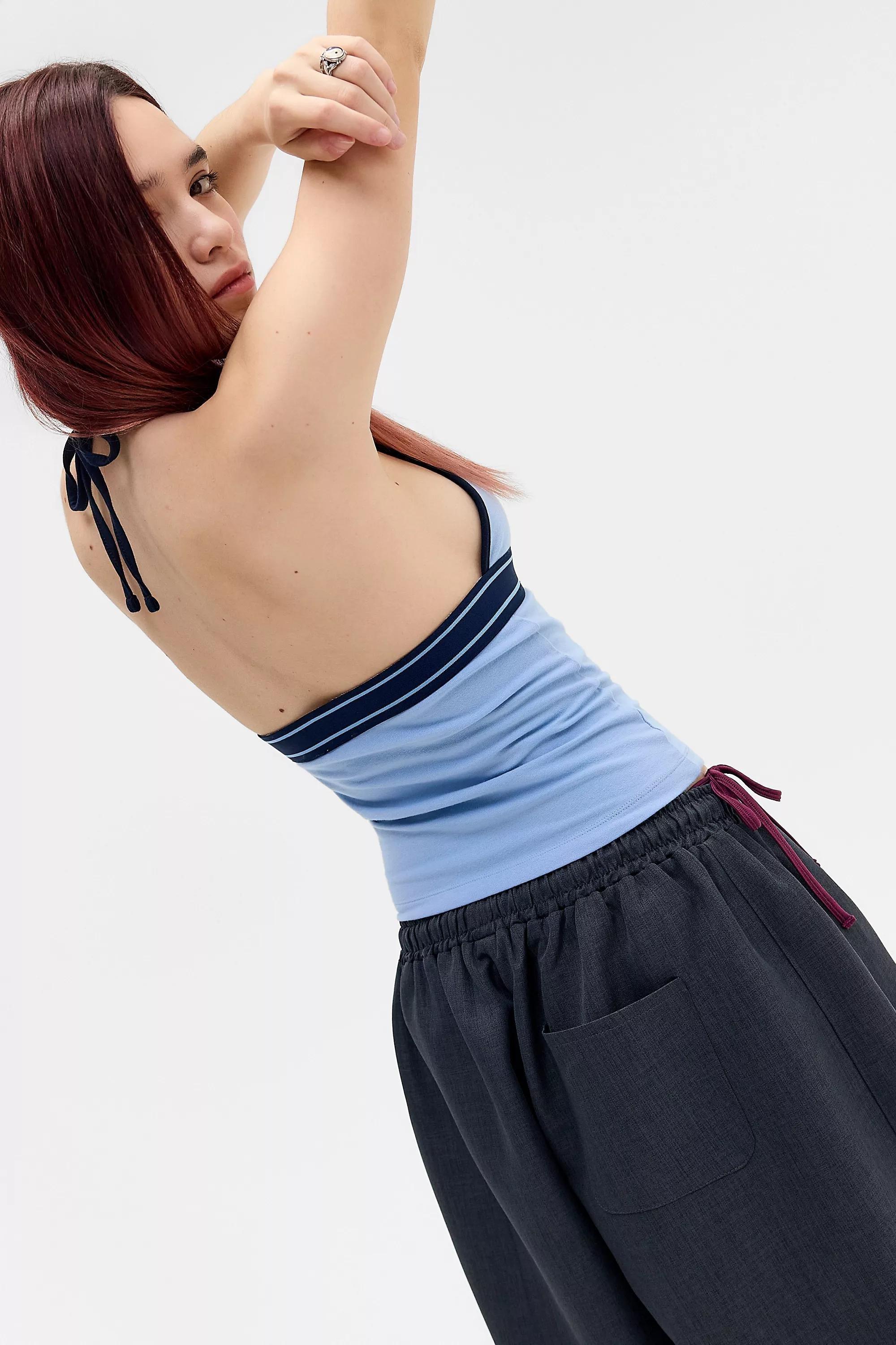 Blue Iets Frans... Tyla Logo Halter Top, LT BLUE, large image number 3