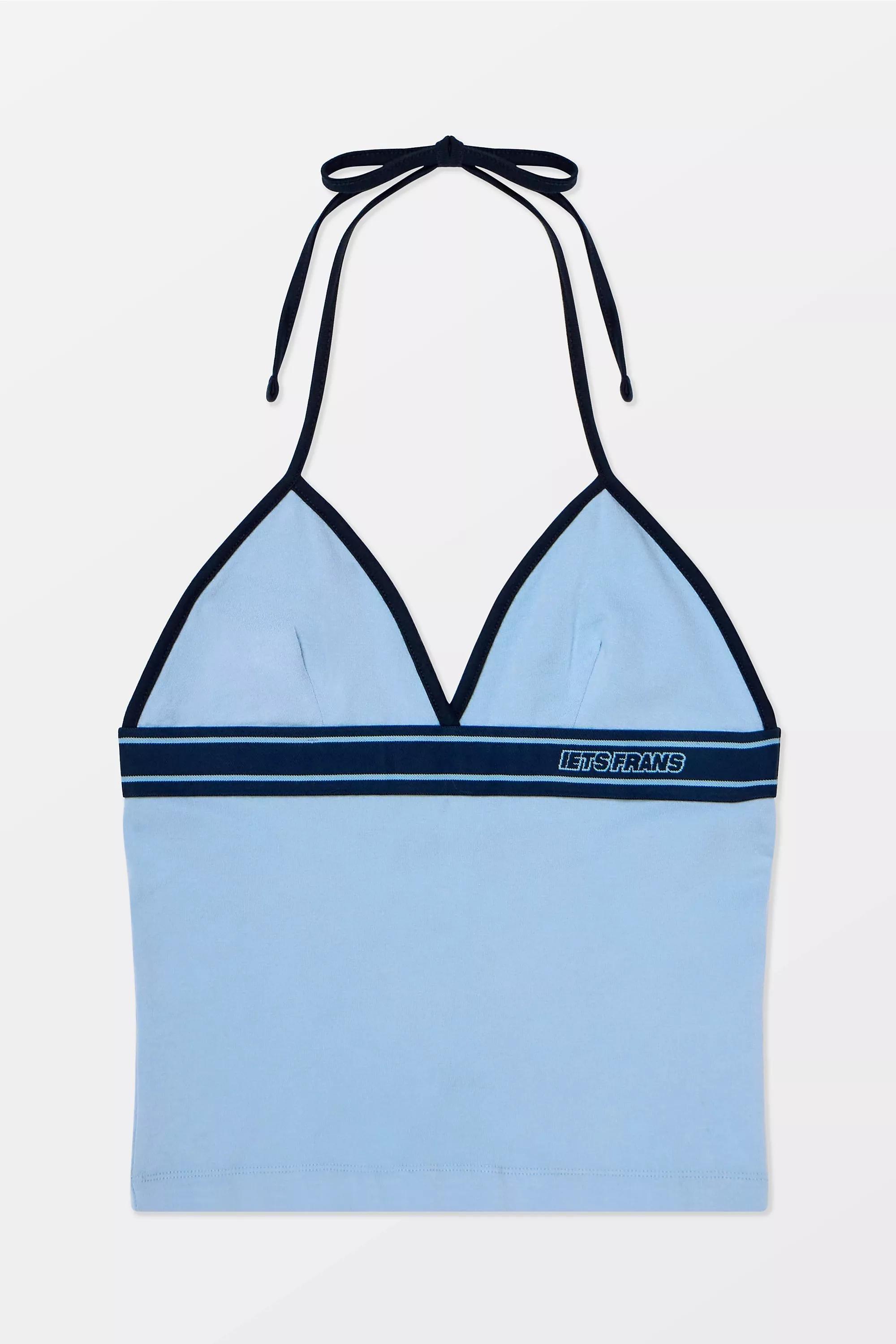 Blue Iets Frans... Tyla Logo Halter Top, LT BLUE, large image number 4