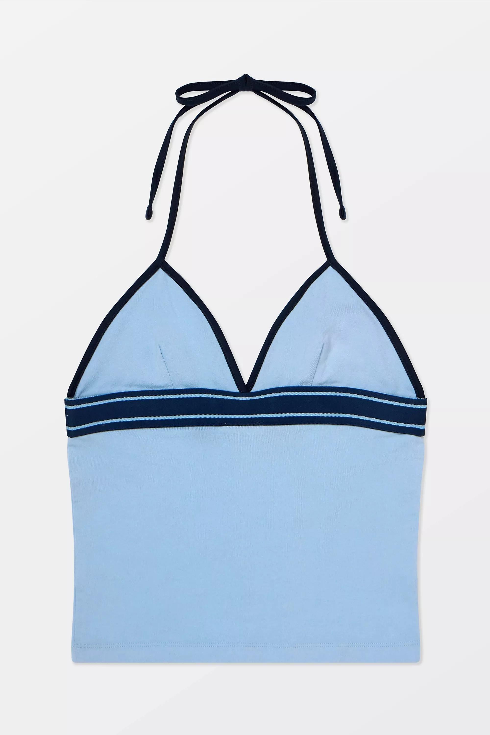 Blue Iets Frans... Tyla Logo Halter Top, LT BLUE, large image number 5