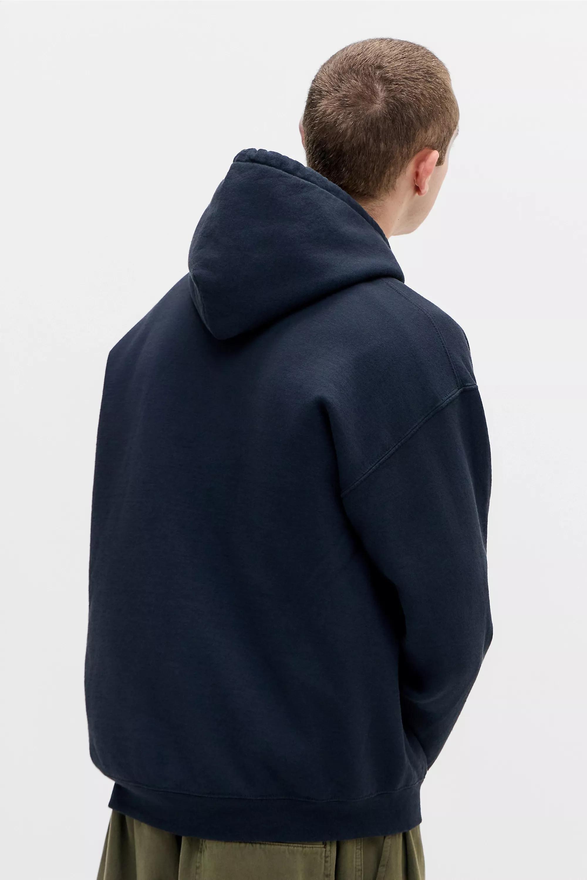 Black Uo Sun bleach Eagle Hoodie, BLK, large image number 3