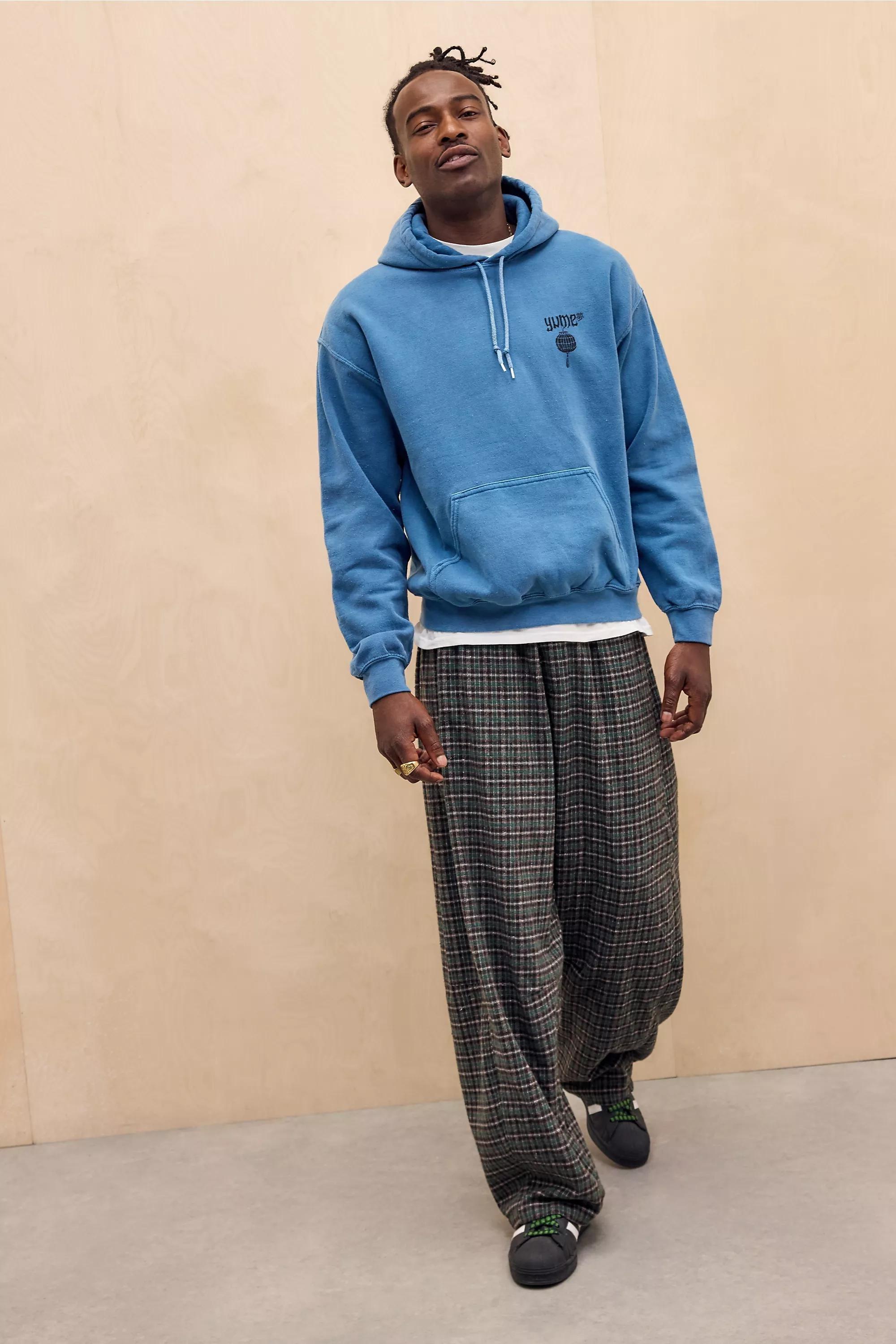 BLUE UO Blue Japan Floral Hoodie, BLUE, large image number 3