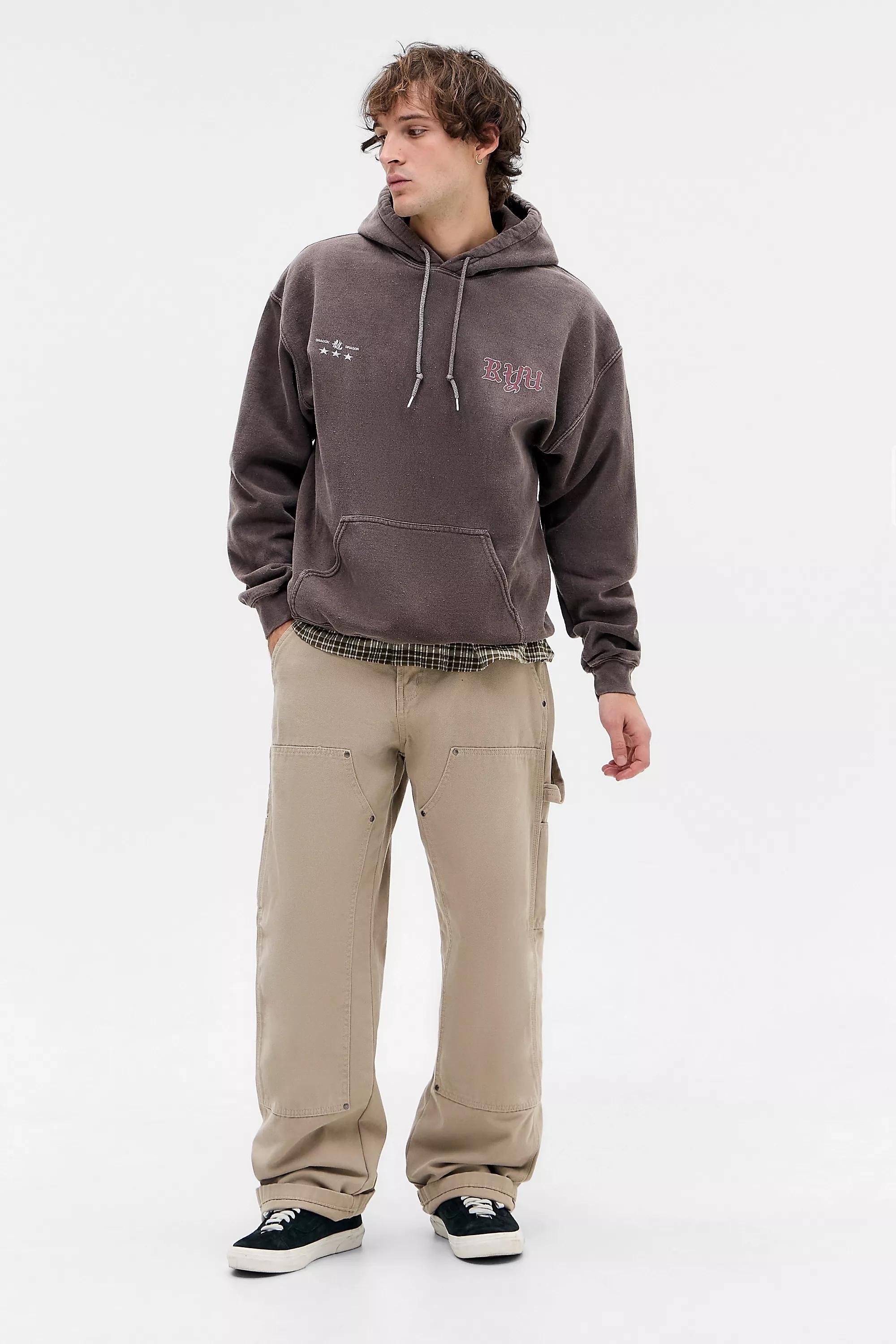 BROWN UO Brown Asiatic Dragon Hoodie, BRN, medium