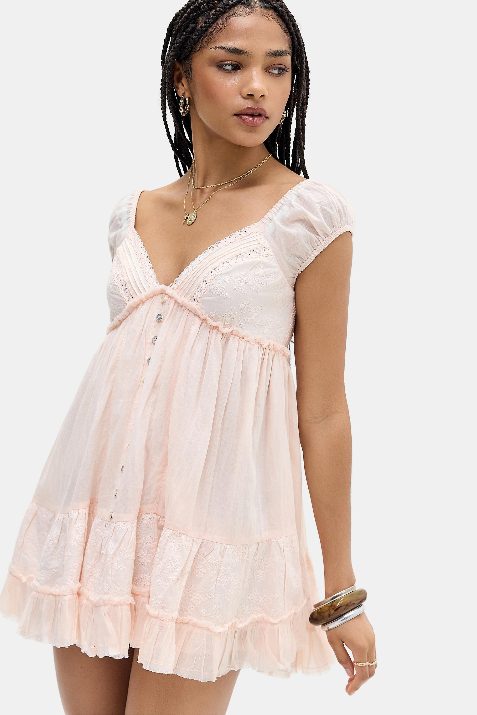 Pink Kimchi Blue Belle Prairie Romper, PINK, large image number 0