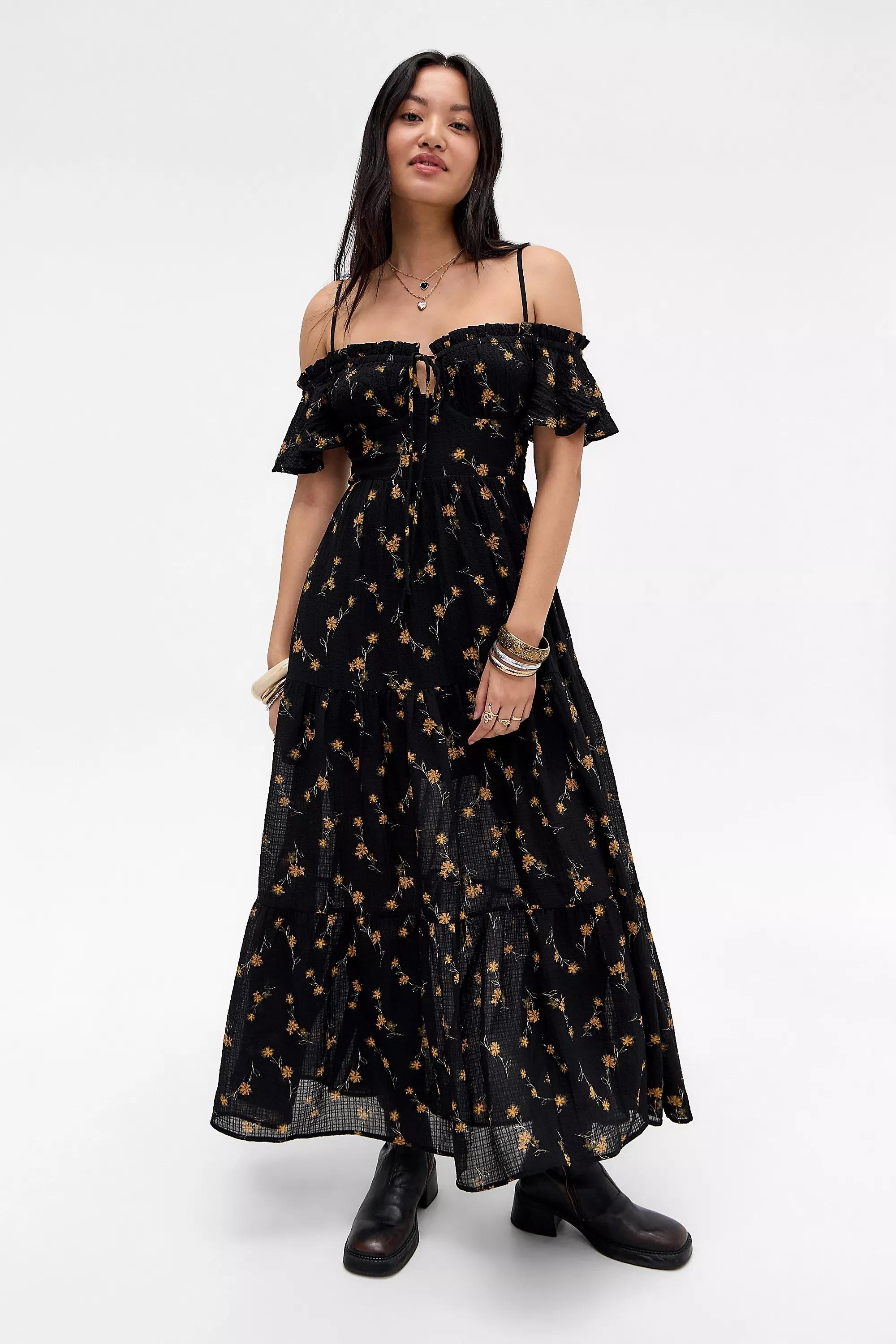 Black Kiss The Sky Marigold Dress, BLK, medium