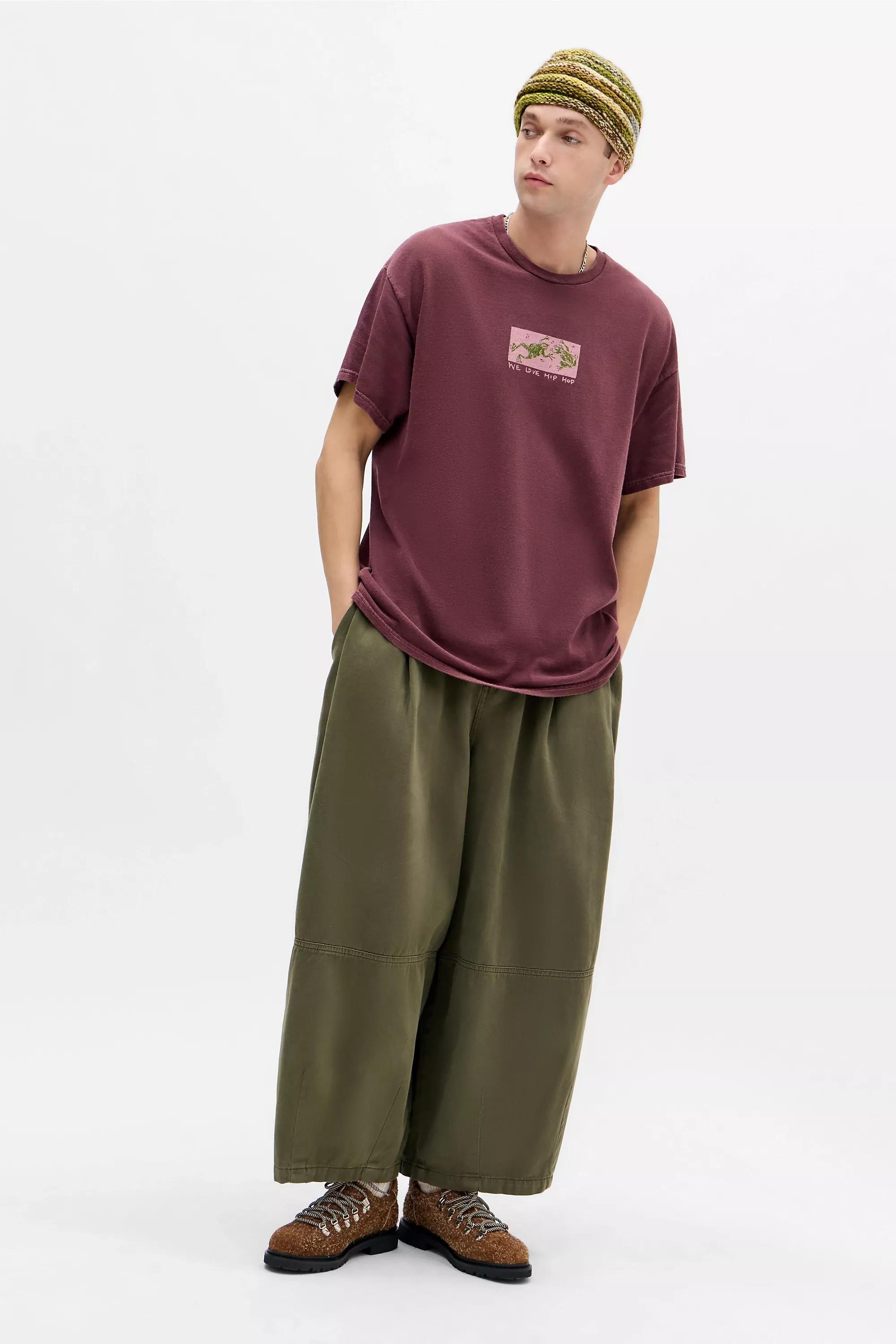 Burgundy Uo Hip Hop T-Shirt, WINE, large image number 1