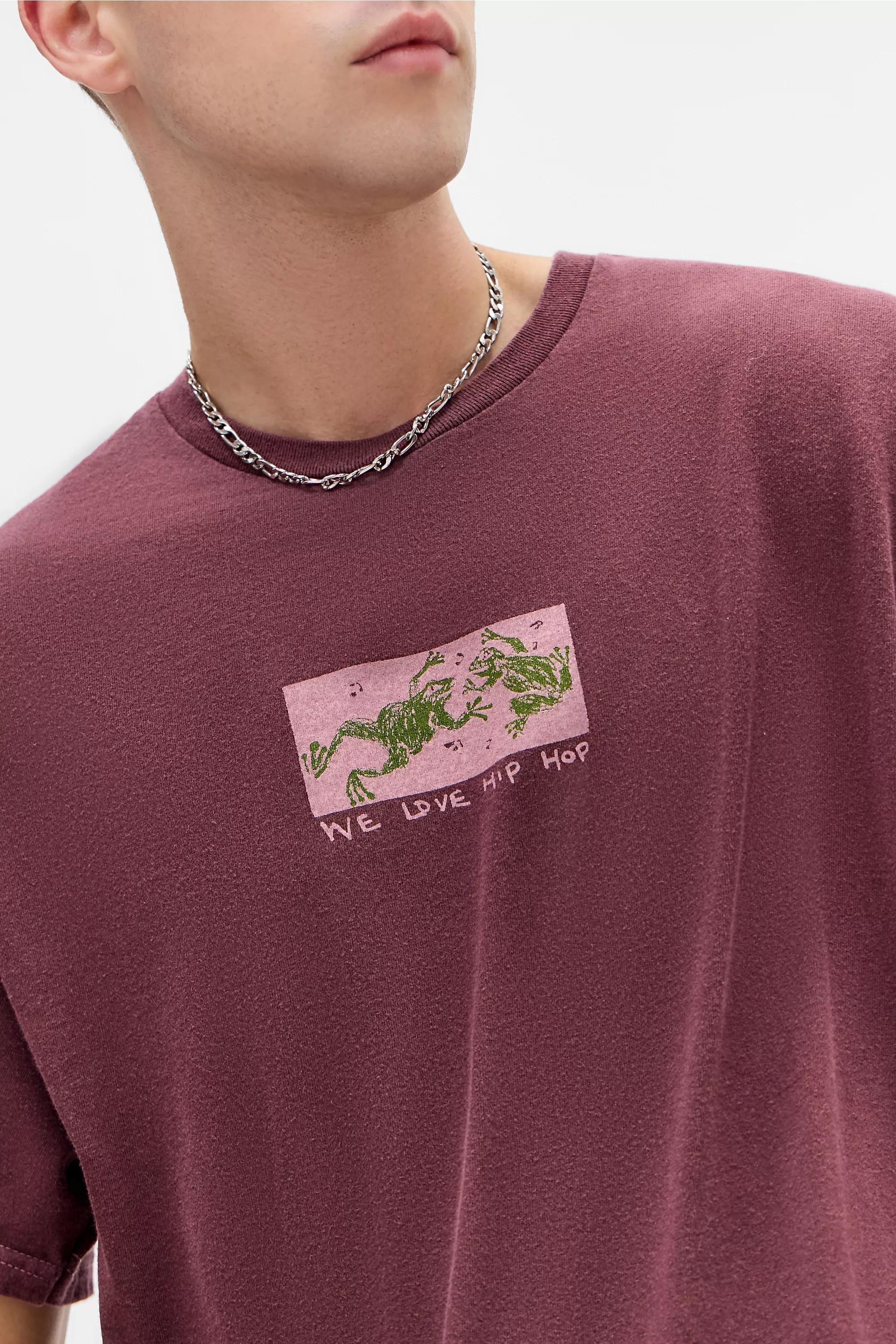 Burgundy Uo Hip Hop T-Shirt, WINE, large image number 2