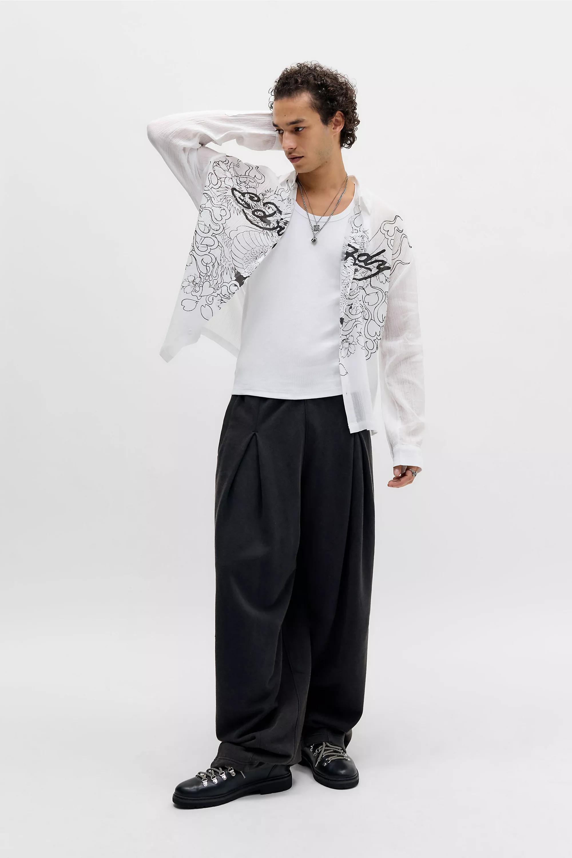 Black iets frans... Harri Black And Red Panel Joggers, WHT, large image number 2