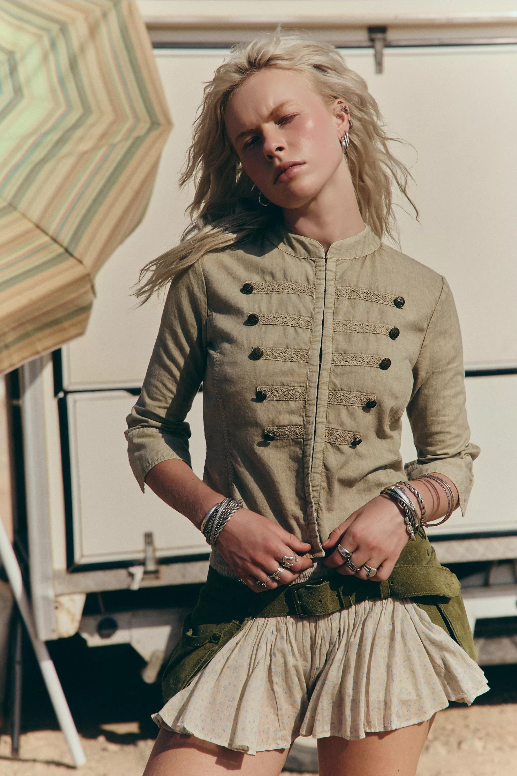 KHAKI BDG Hazel Military Jacket, KHAKI, large image number 0