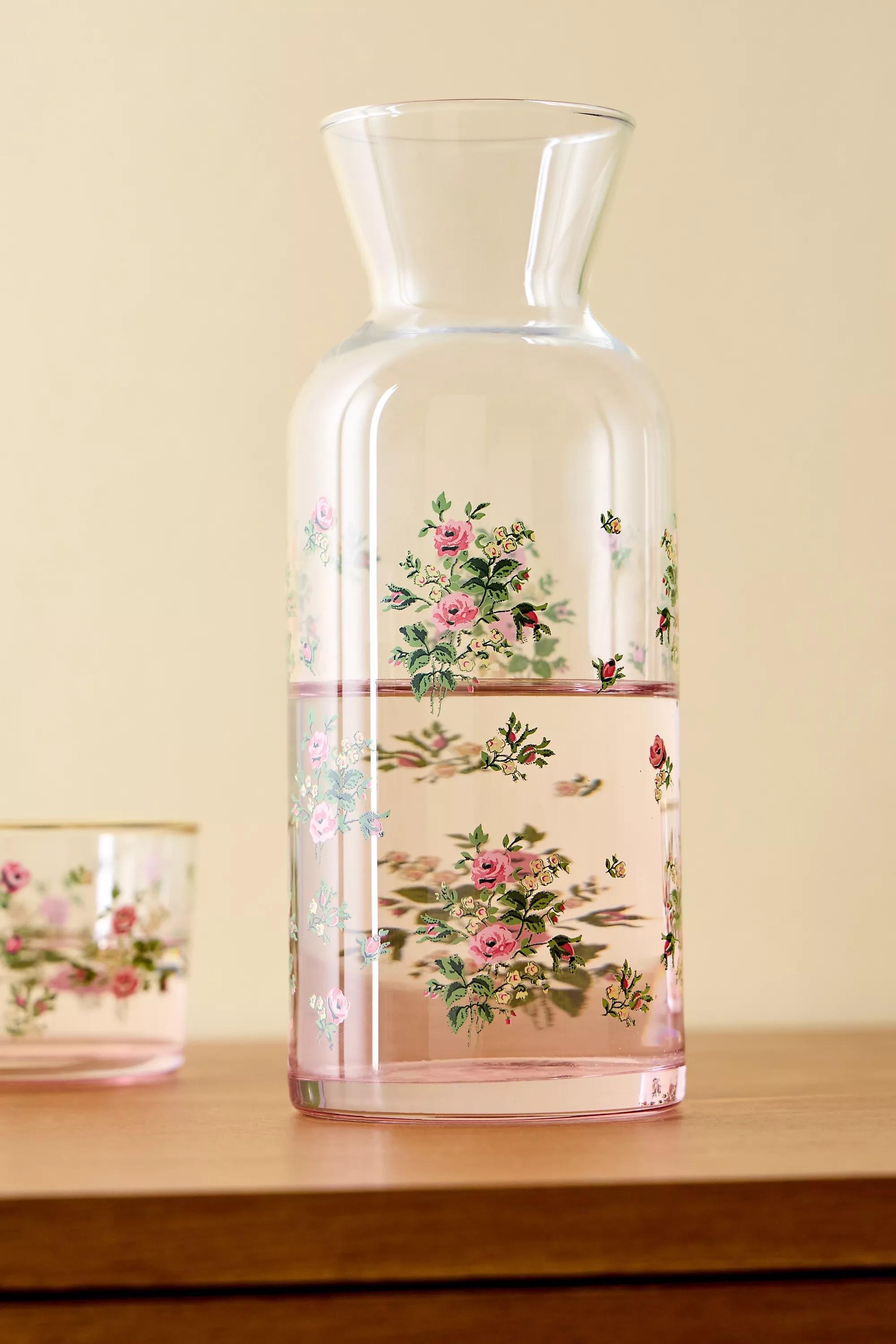 Rose Lorna Floral Carafe Set, ROSE, medium