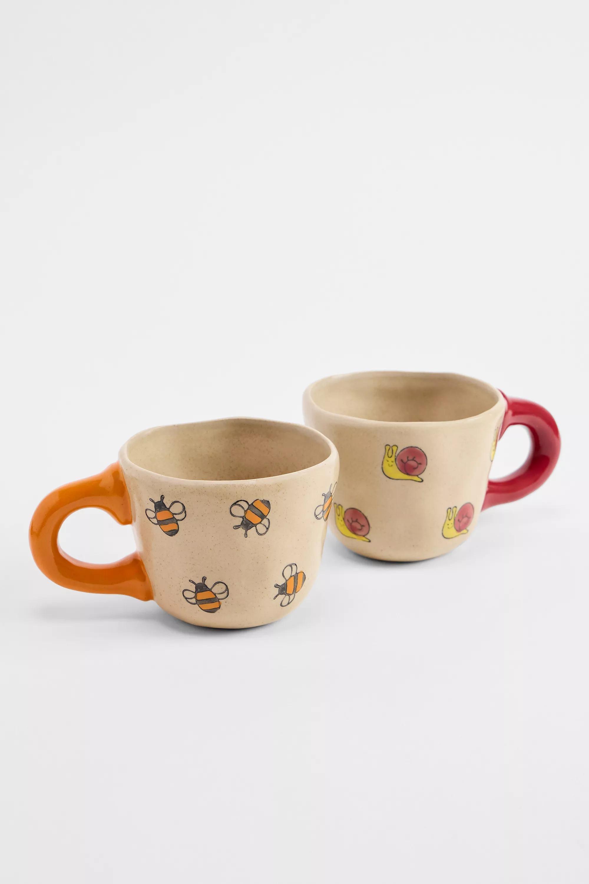 Yellow Painted Bee Mug, YEL, large image number 3