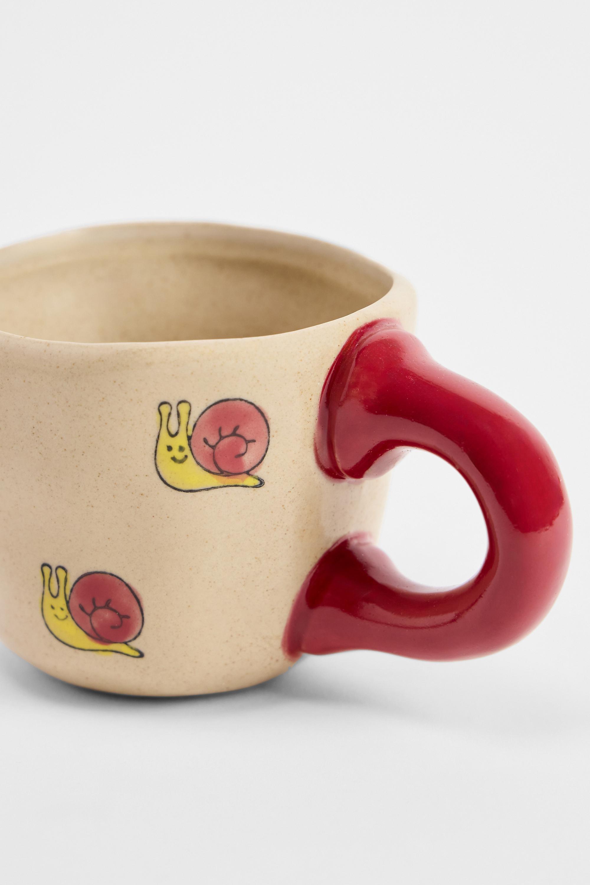 Wine Painted Snail Mug, WINE, medium