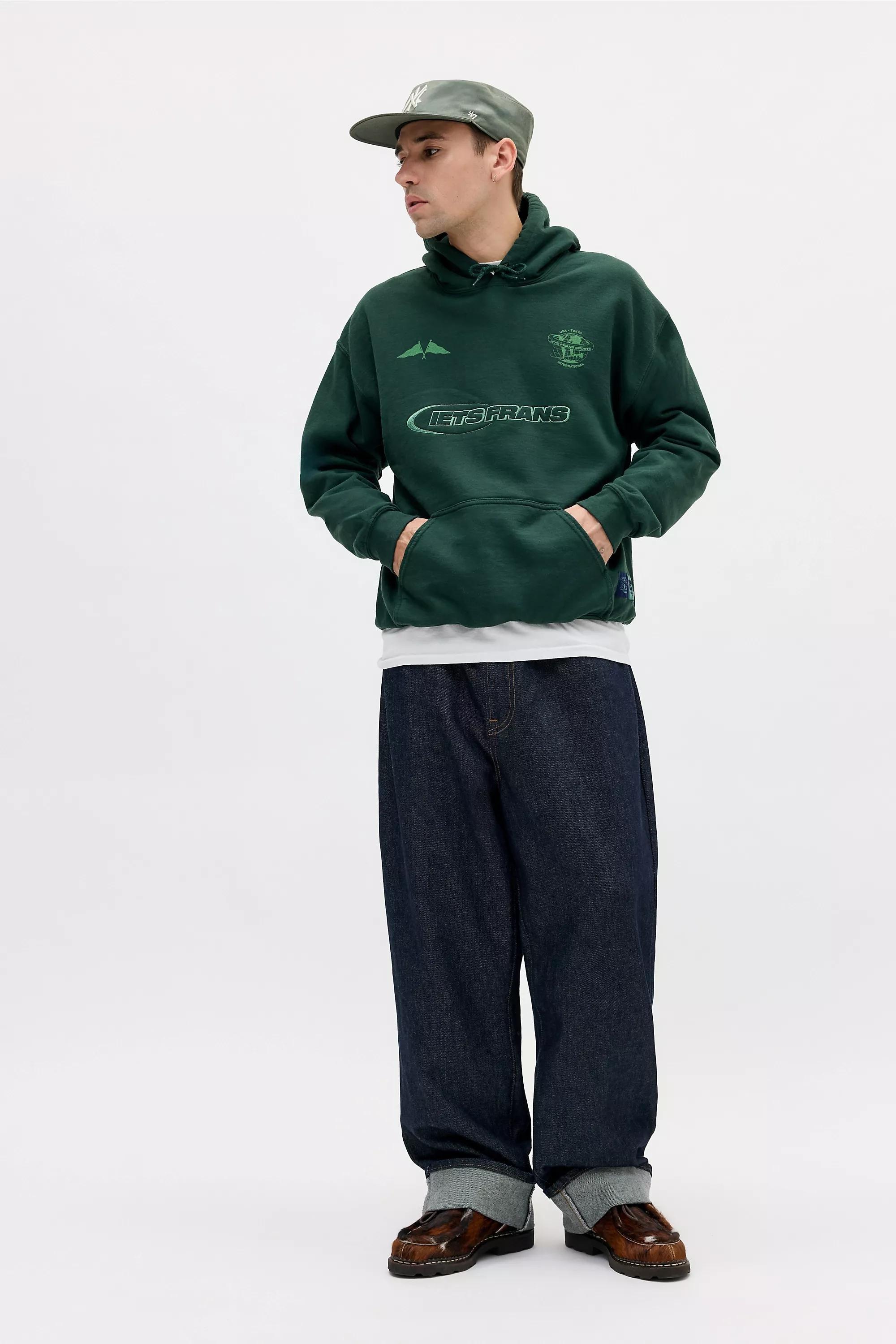 GREEN iets frans... Green Football Hoodie, GRN, medium