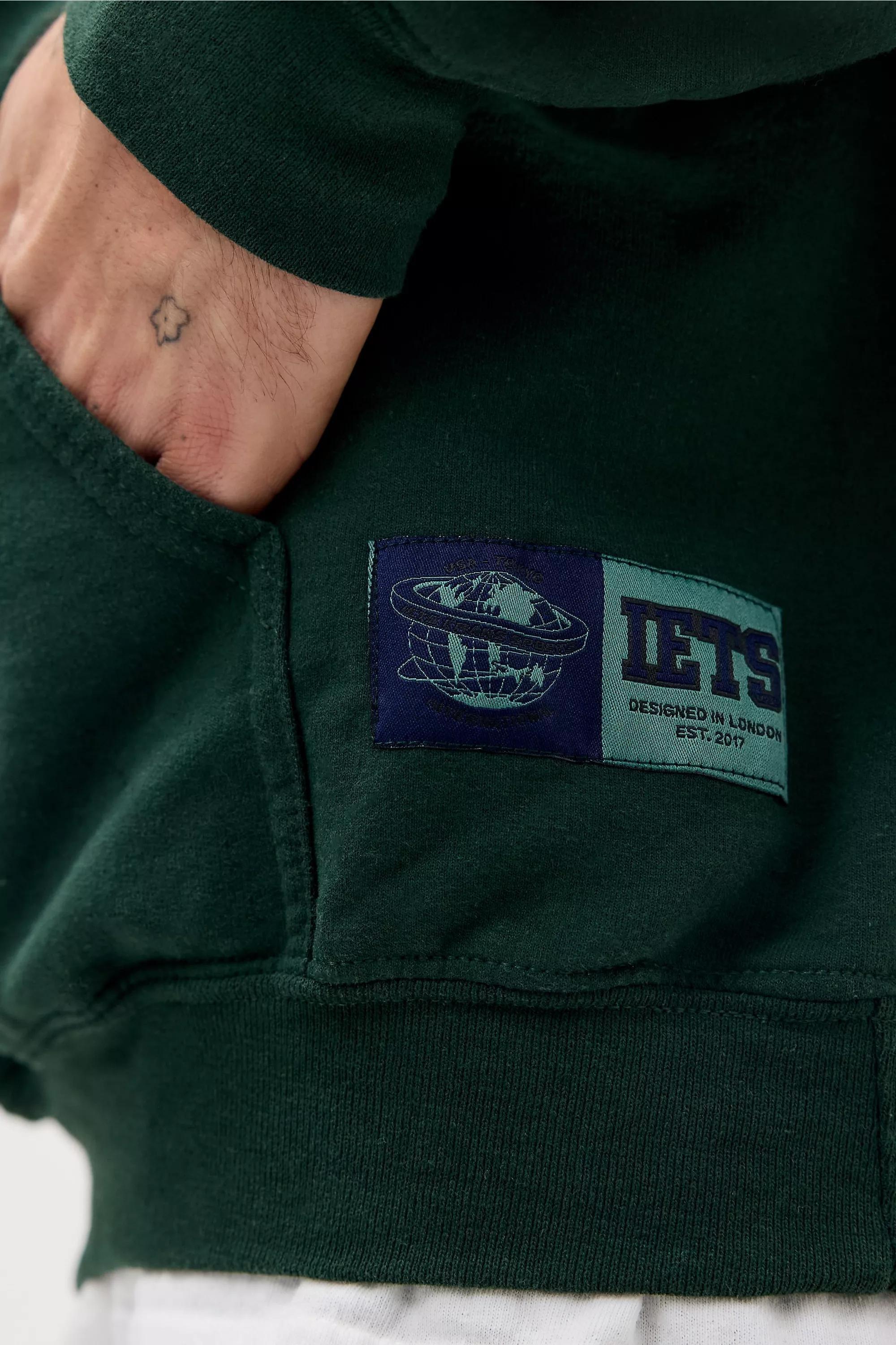 GREEN iets frans... Green Football Hoodie, GRN, large image number 4