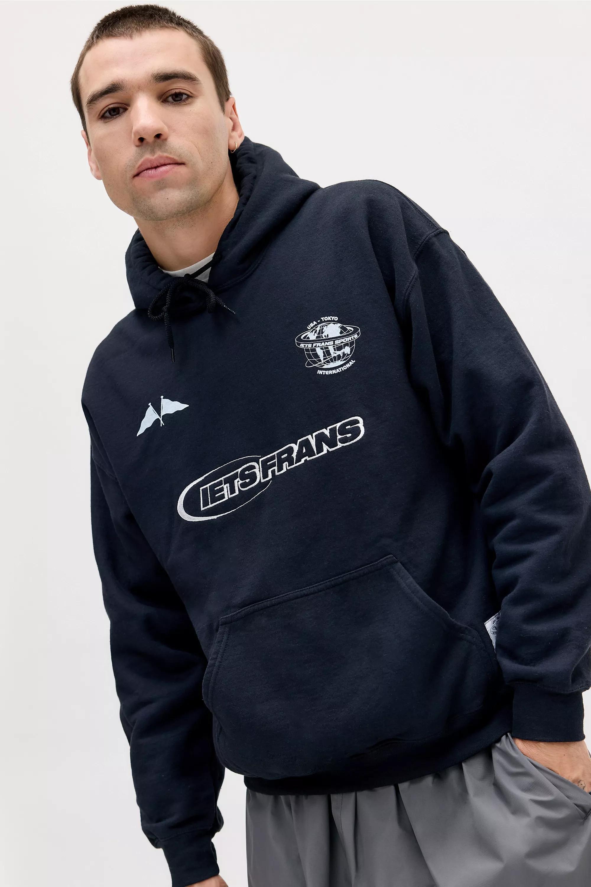 BLACK iets frans... Black Football Hoodie, BLK, large image number 0