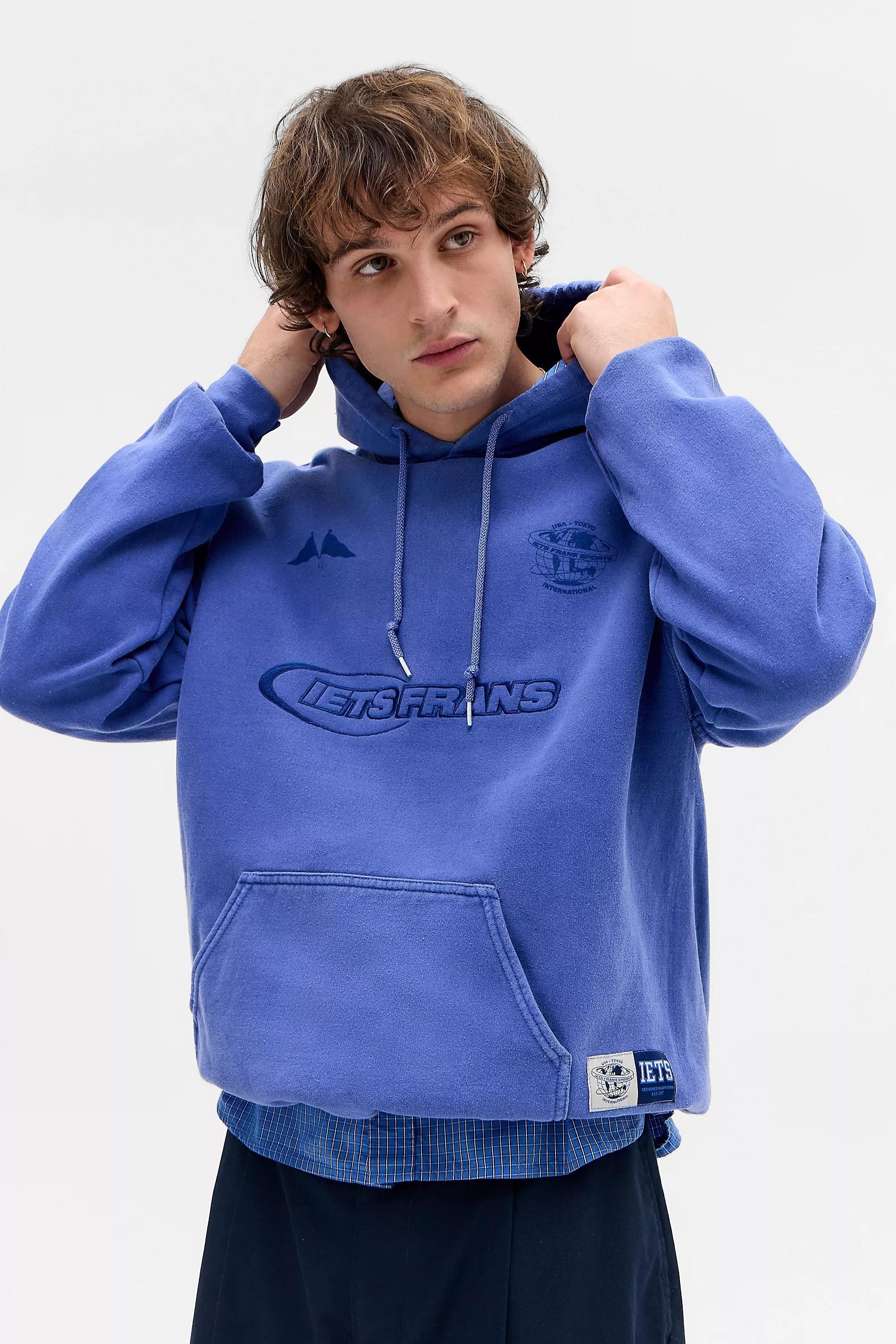 BLUE iets frans... Cobalt Football Hoodie, BLUE, medium
