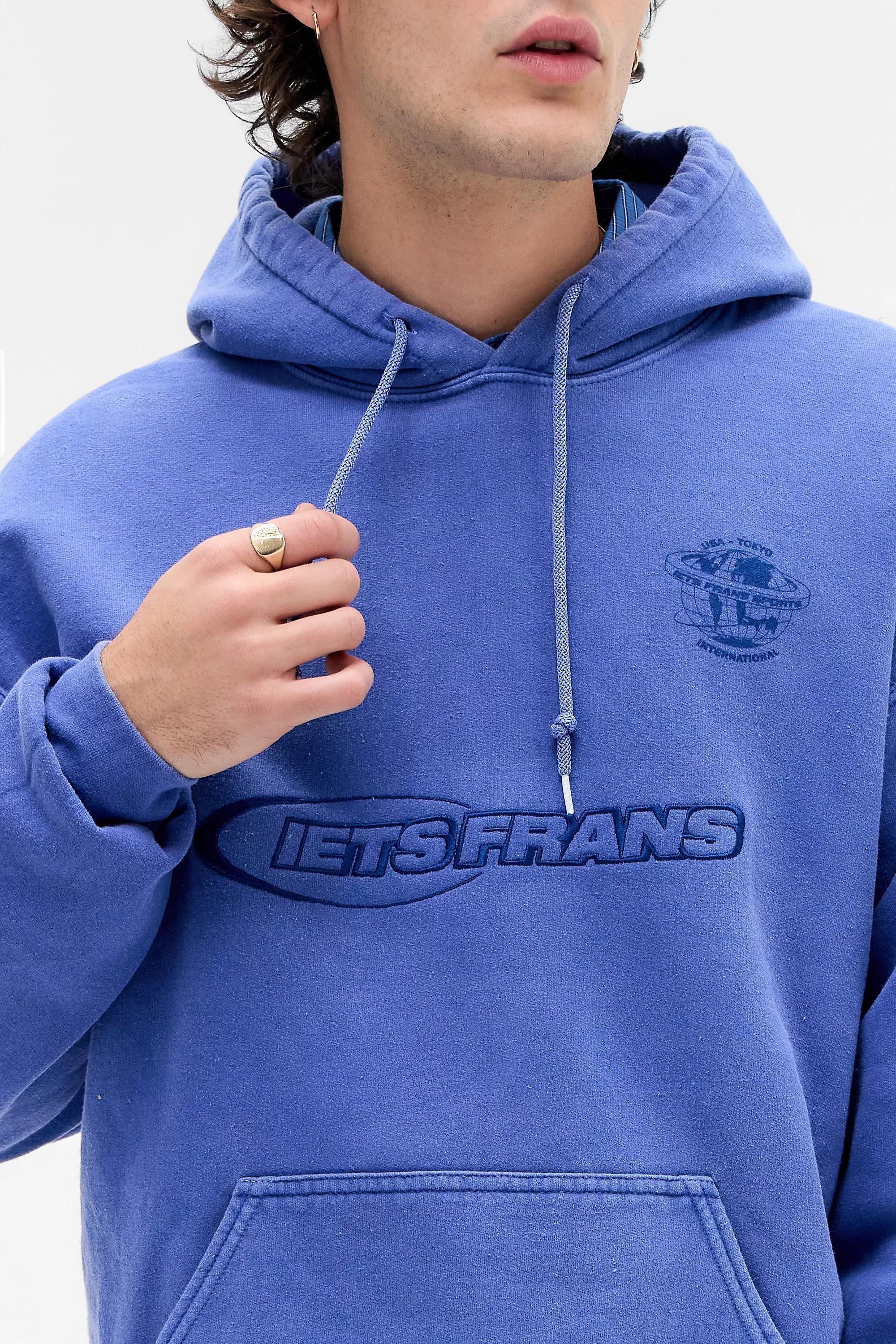 BLUE iets frans... Cobalt Football Hoodie, BLUE, large image number 1