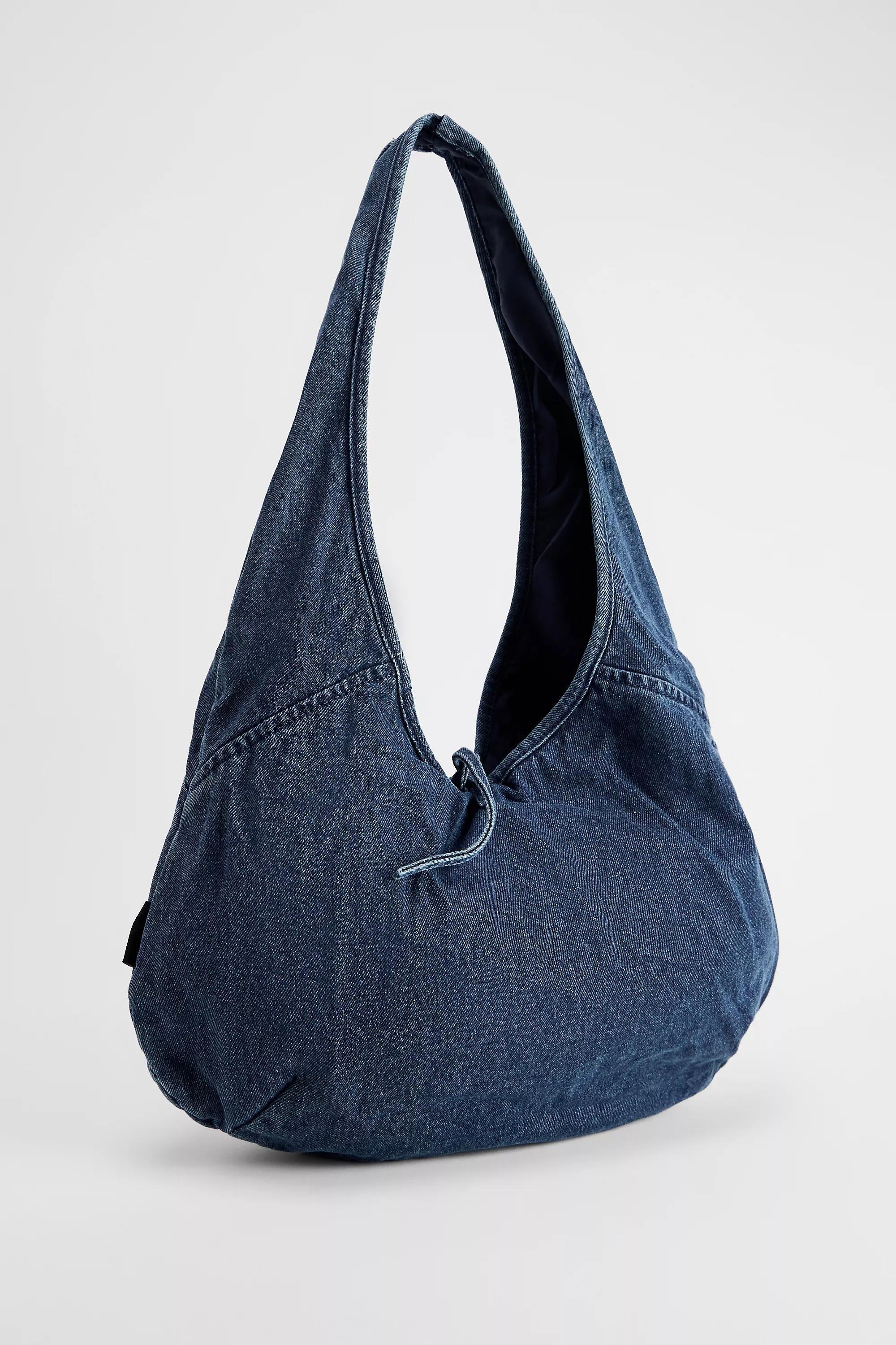 Blue Uo Flo Studded Denim Tote Bag, DENIM L, large image number 4