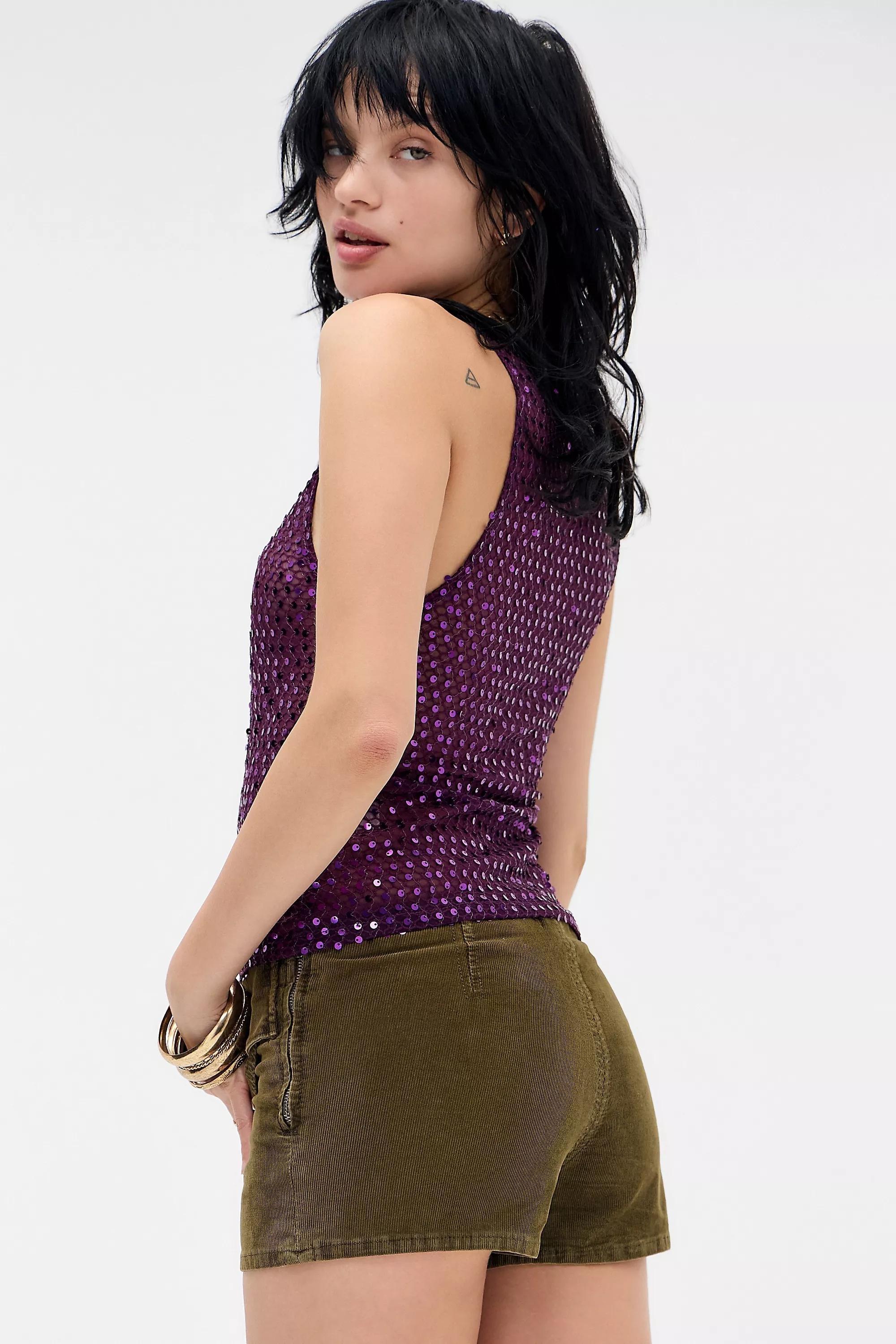 Purple Motel Dudley Sequin Top, D PP, large image number 3