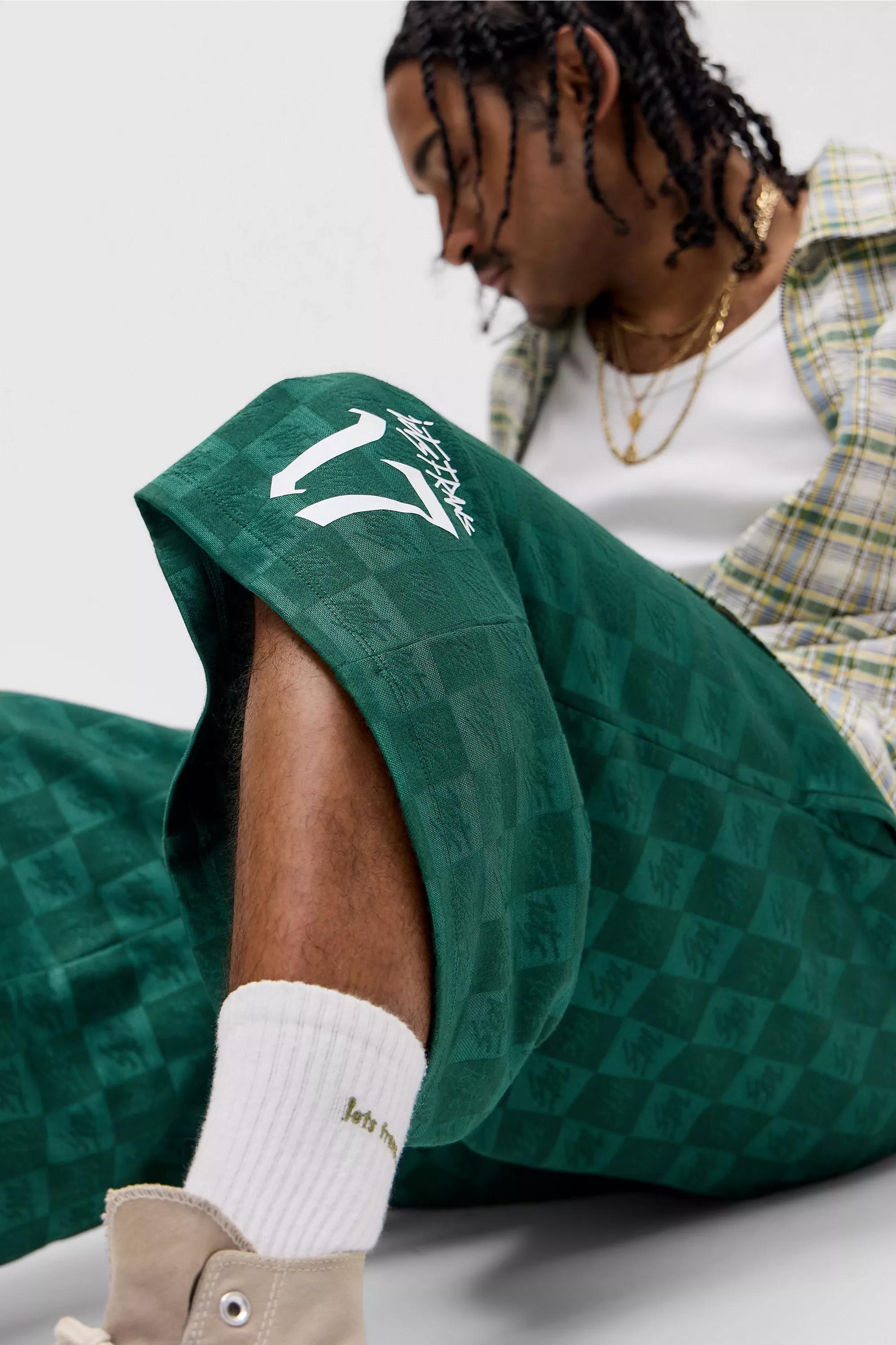 GREEN iets frans... Green Check Sports Shorts, GRN, large image number 3