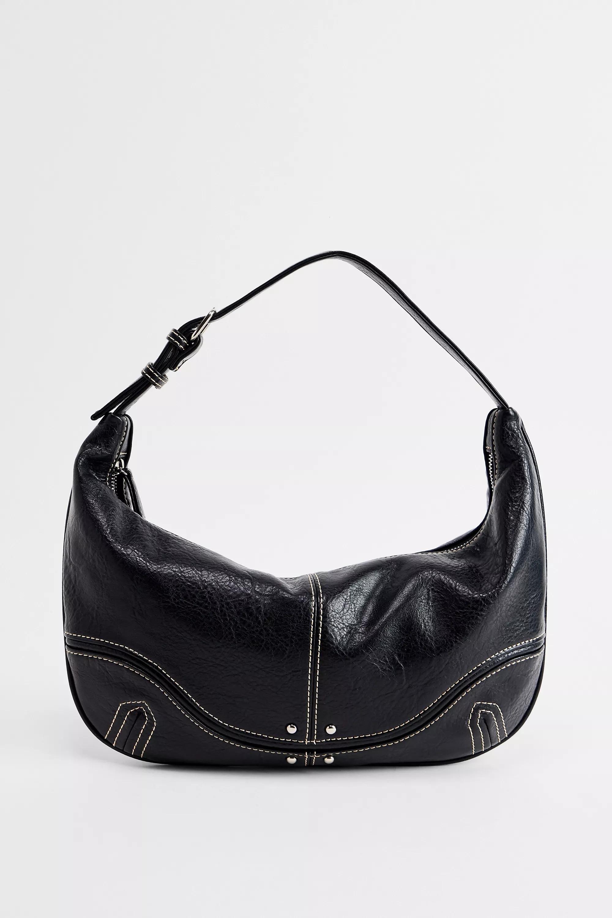 Black Bdg Regina Faux Leather Shoulder Bag, BLK, large image number 1