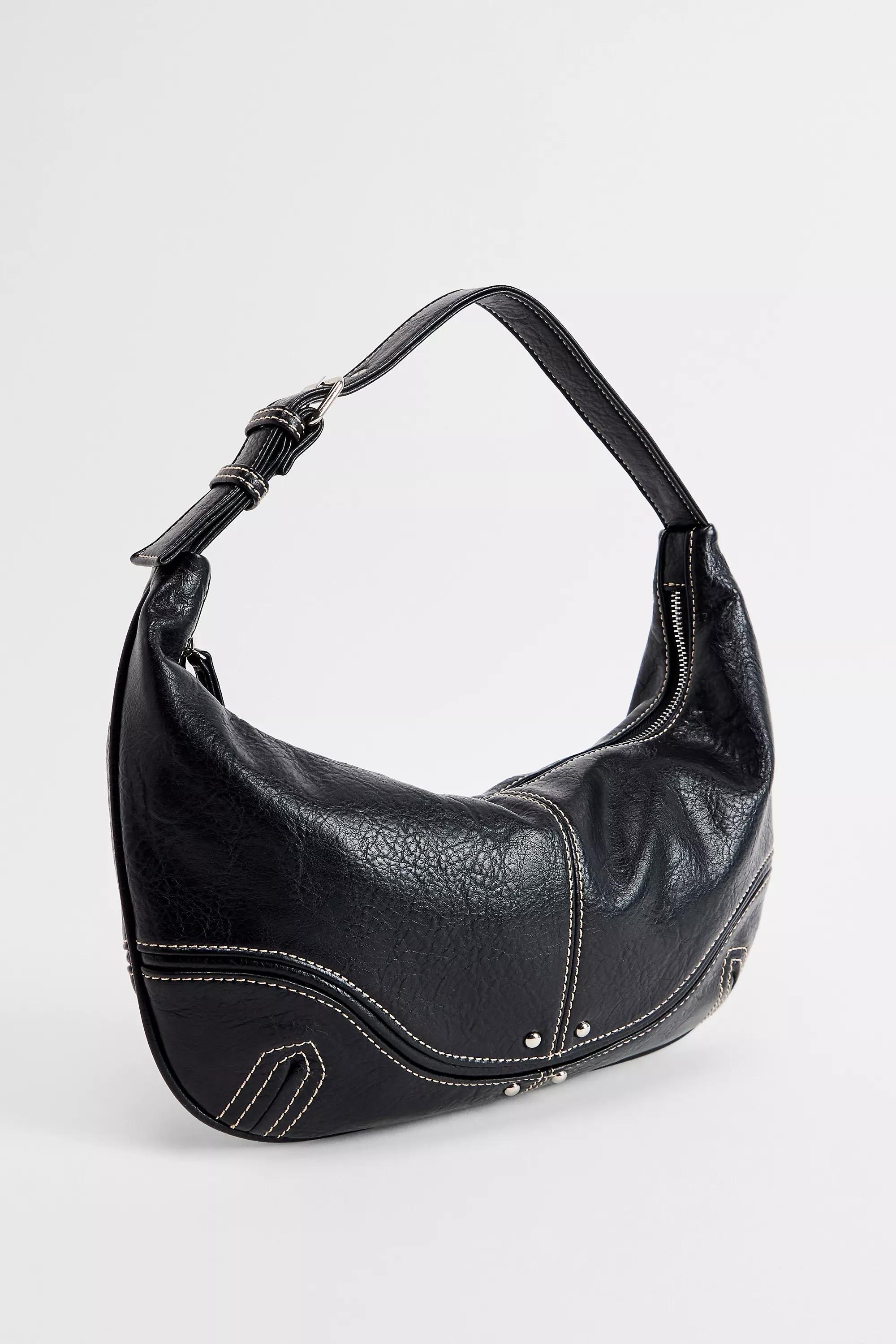 Black Bdg Regina Faux Leather Shoulder Bag, BLK, large image number 2