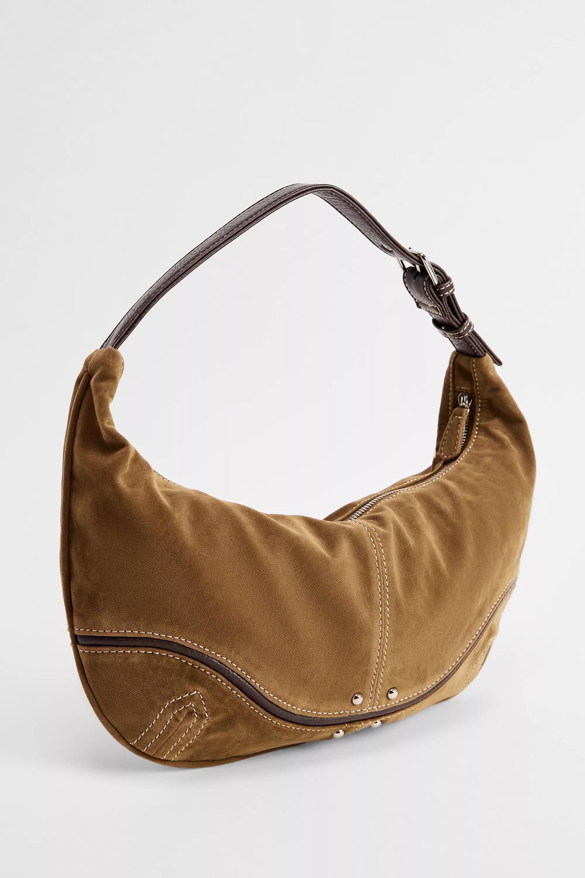 Brown UO Regina Faux Suede Shoulder Bag, BRN, large image number 2