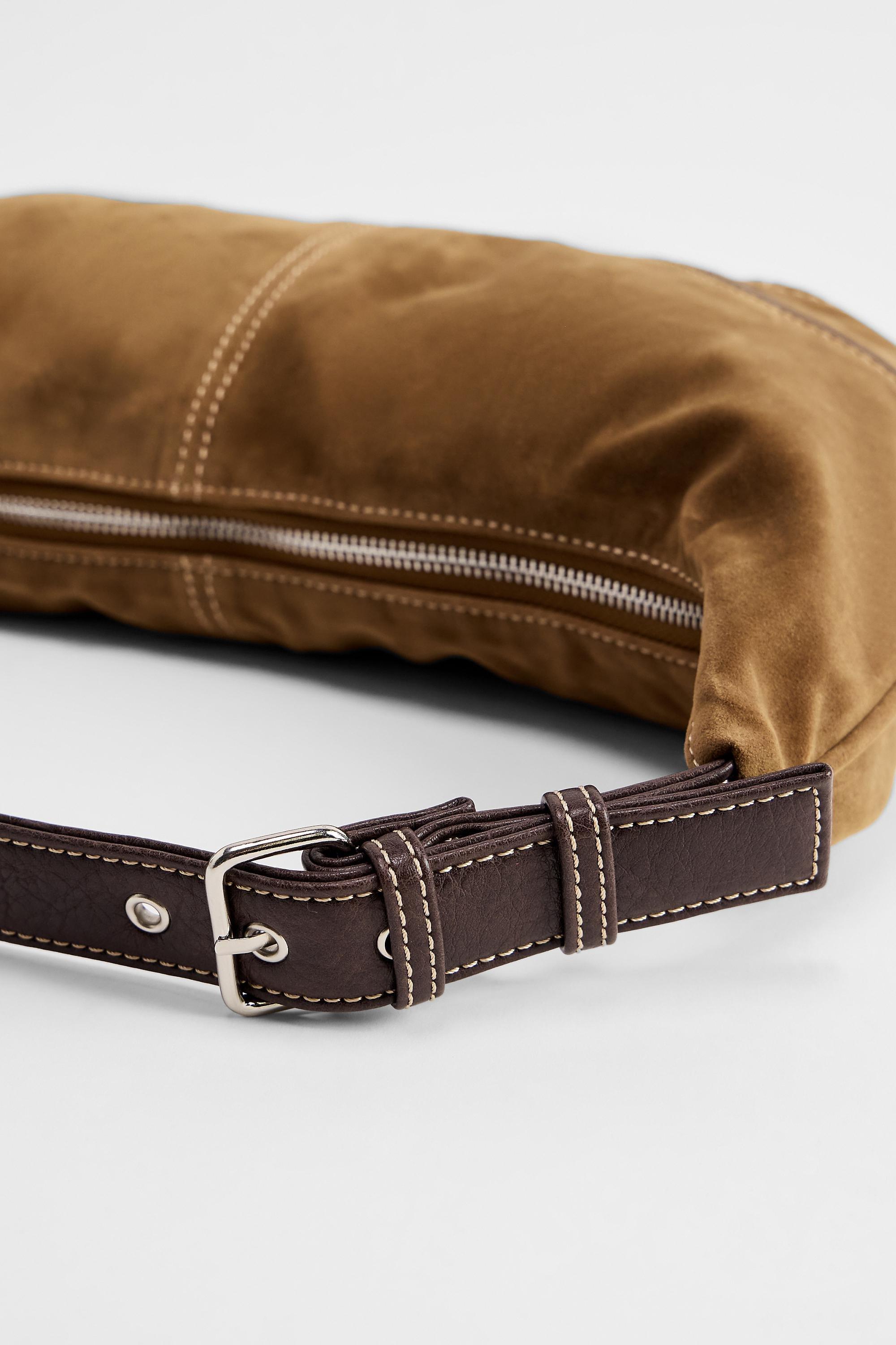 Brown UO Regina Faux Suede Shoulder Bag, BRN, large image number 3