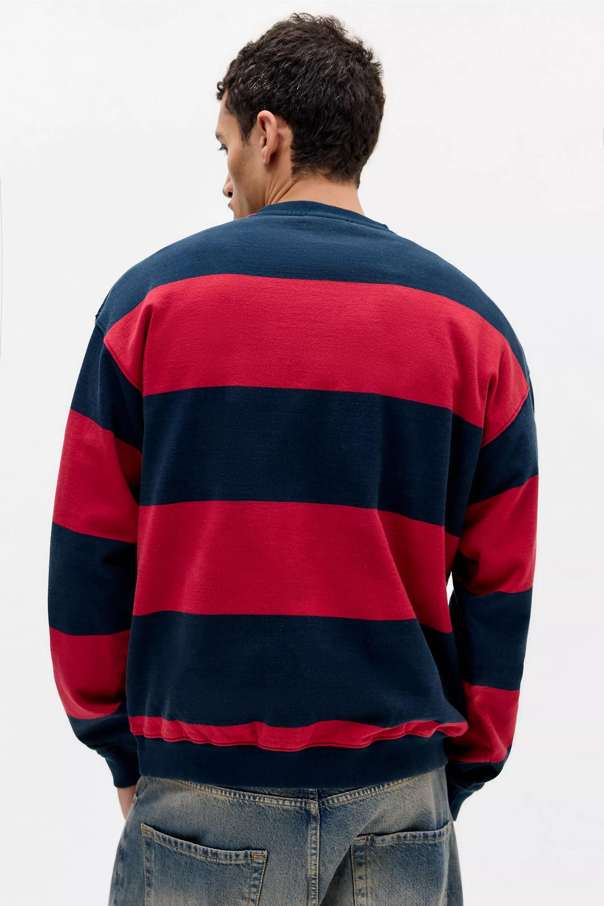 Red its Frans... Stripe Sweatshirt, RED, large image number 3