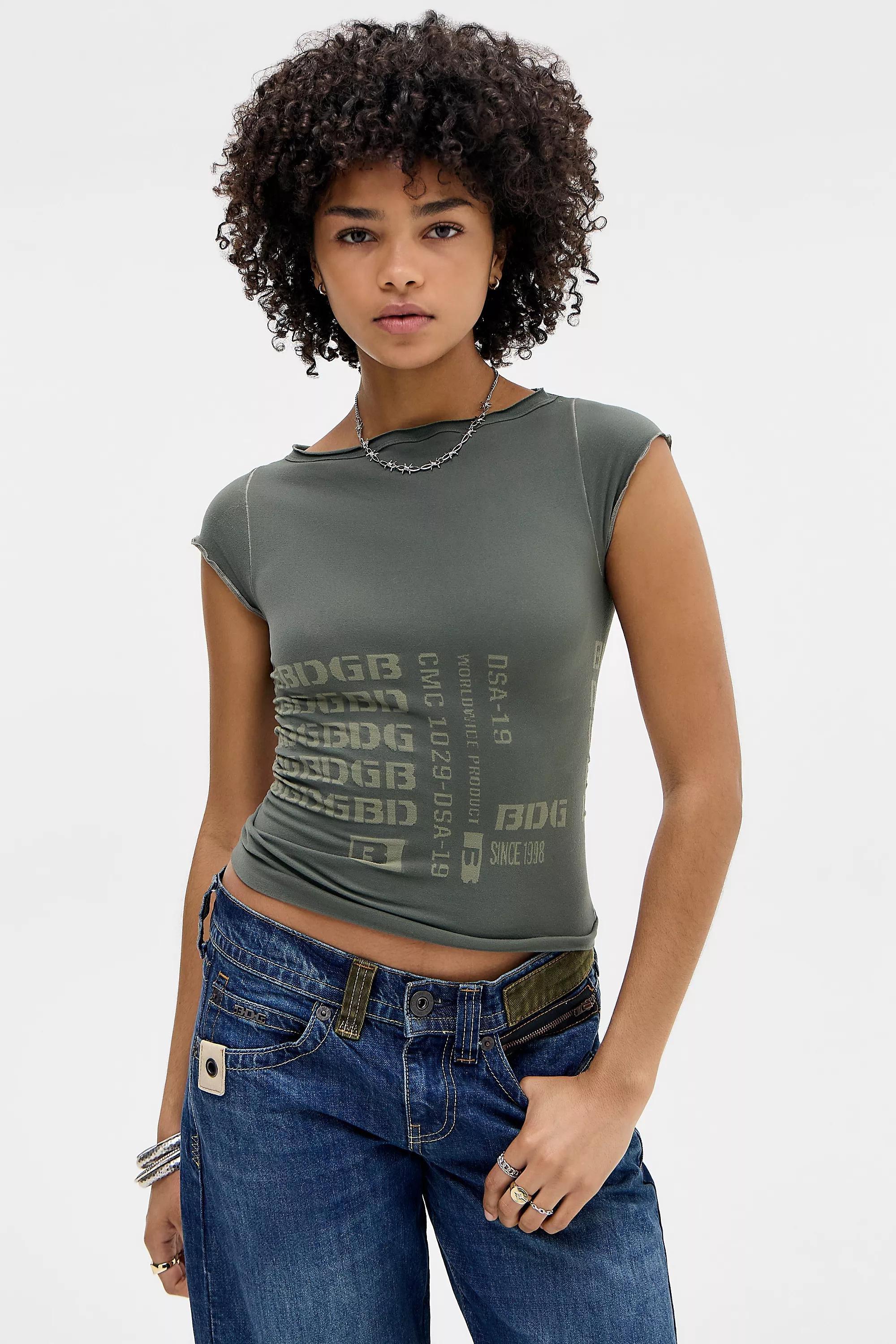 Khaki Bdg Seamless Grunge Baby T-Shirt, KHAKI, medium