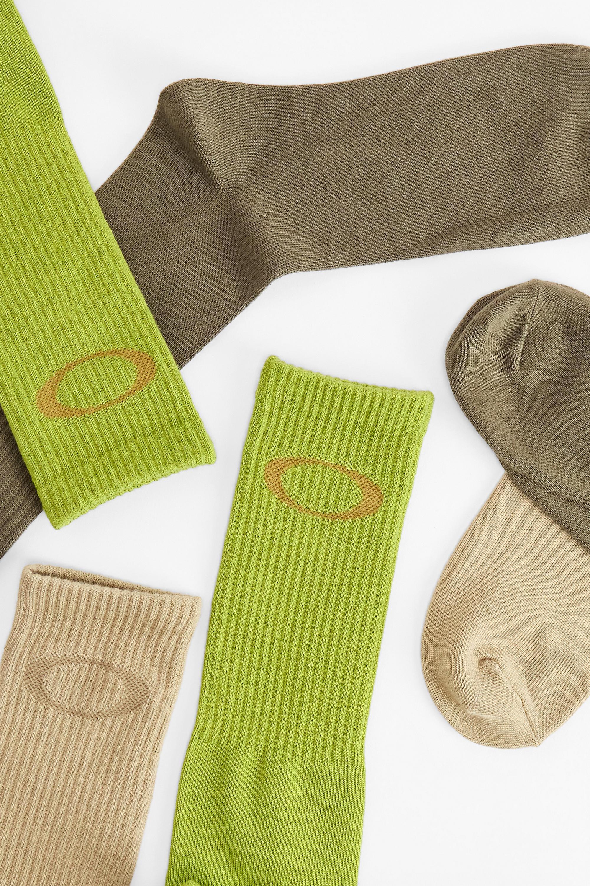 Brown Oakley Uo Exclusive Ellipse Crew Socks 3-Pack, BRN, large image number 0