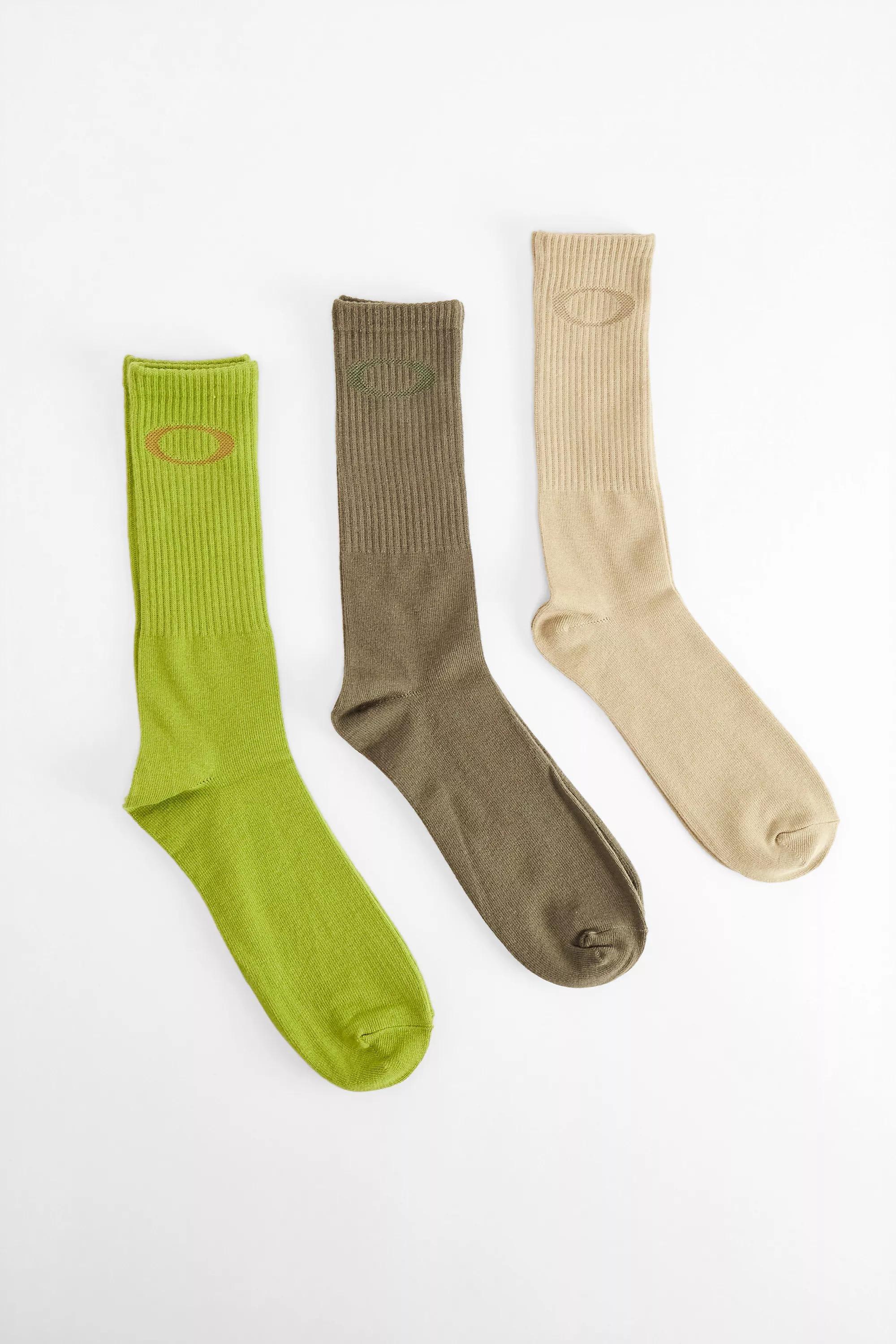 Brown Oakley Uo Exclusive Ellipse Crew Socks 3-Pack, BRN, large image number 2