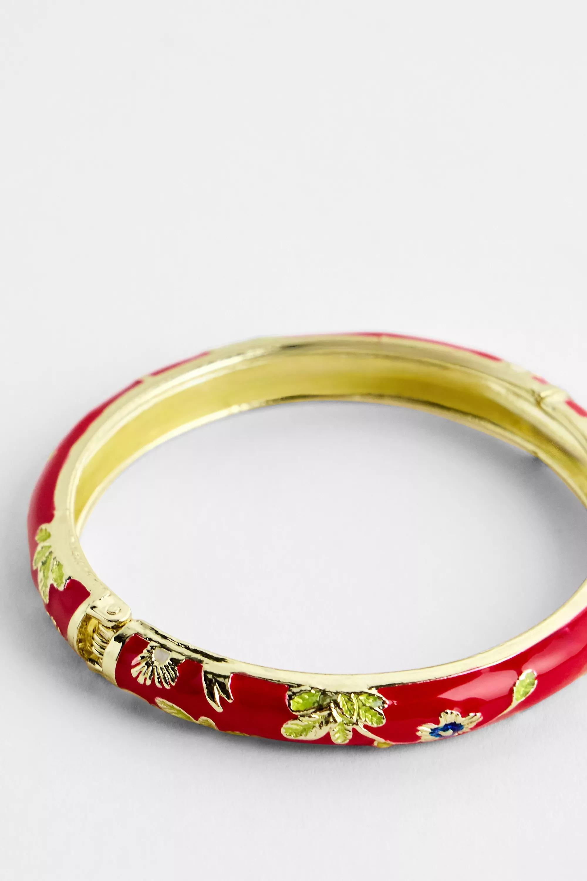 Red Silence + Noise Enamel Bangle, RED, large image number 1