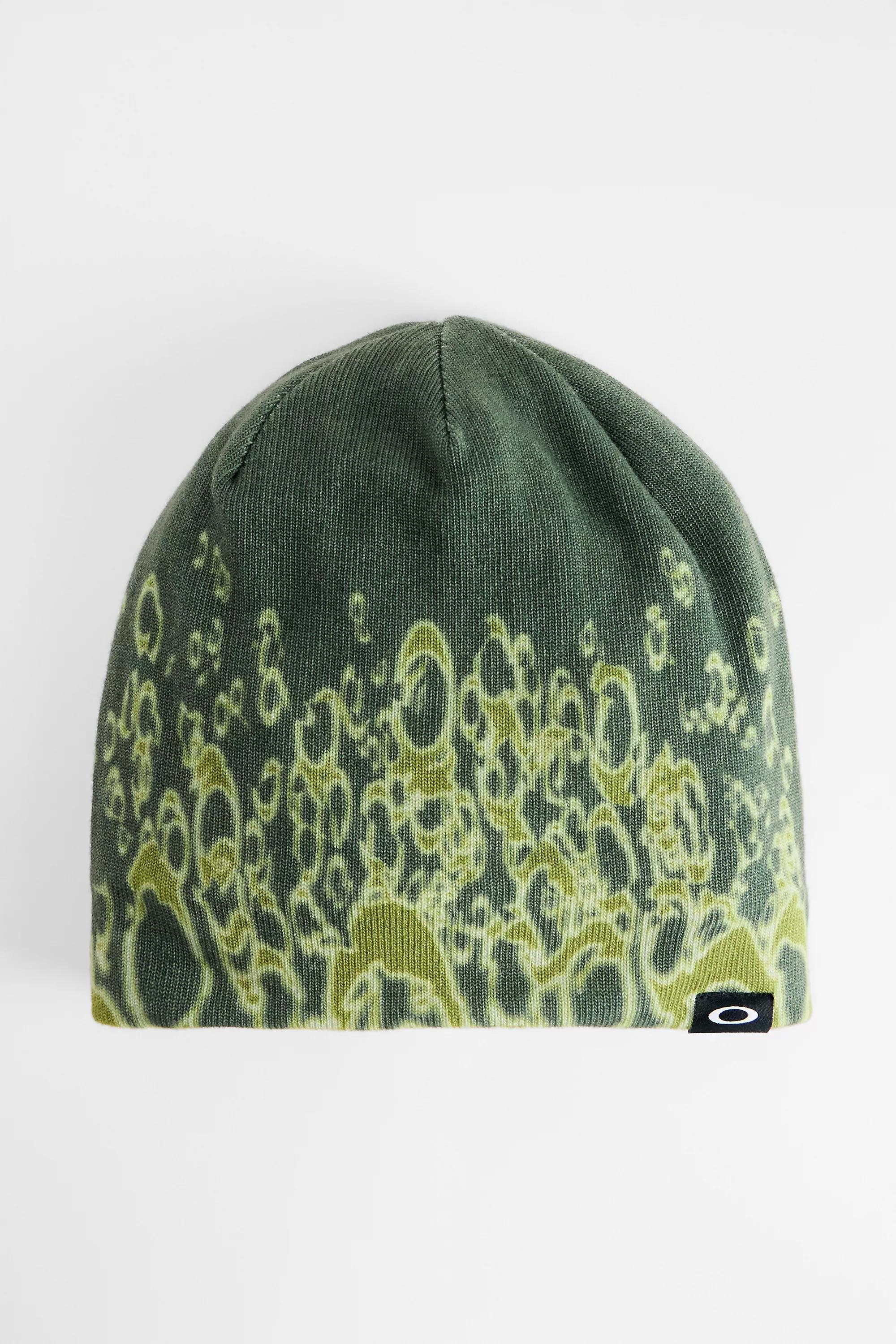 Green Oakley UO Exclusive Ellipse Graphic Beanie, GRN, large image number 0
