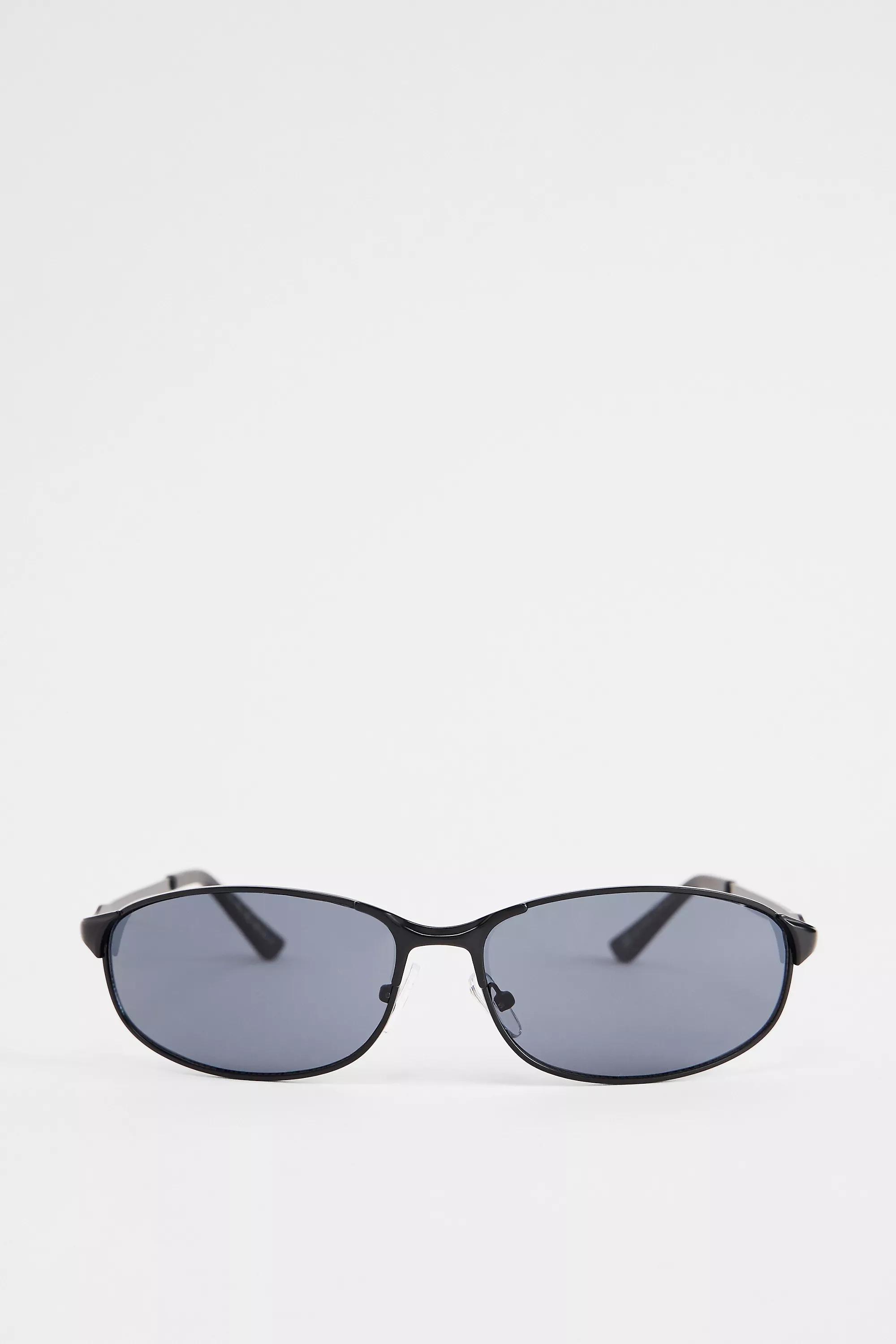 Black Uo Wire Frame Sunglasses, BLK, large image number 1