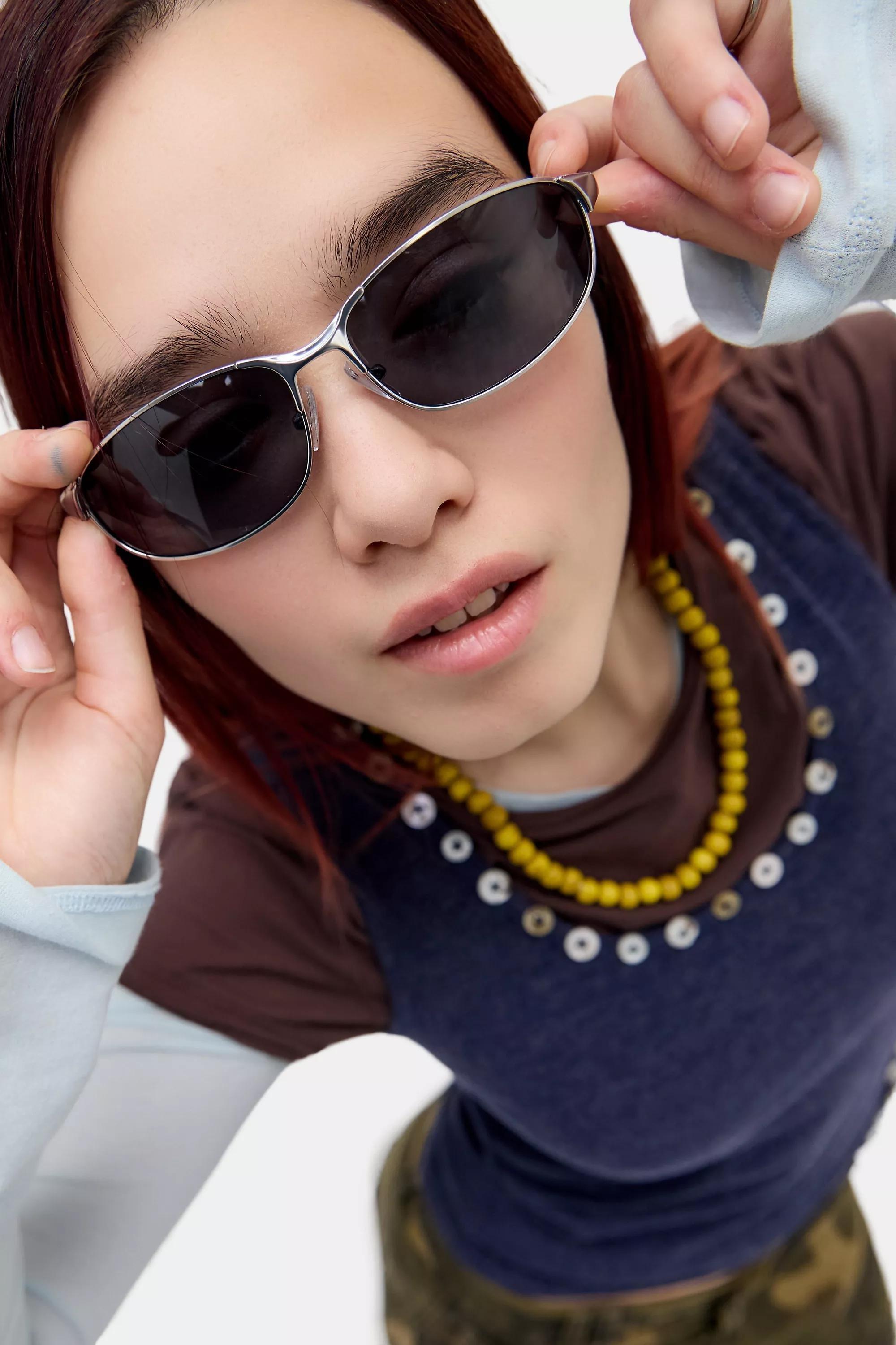 Silver Uo Wire Frame Sunglasses, SLVR, large image number 0