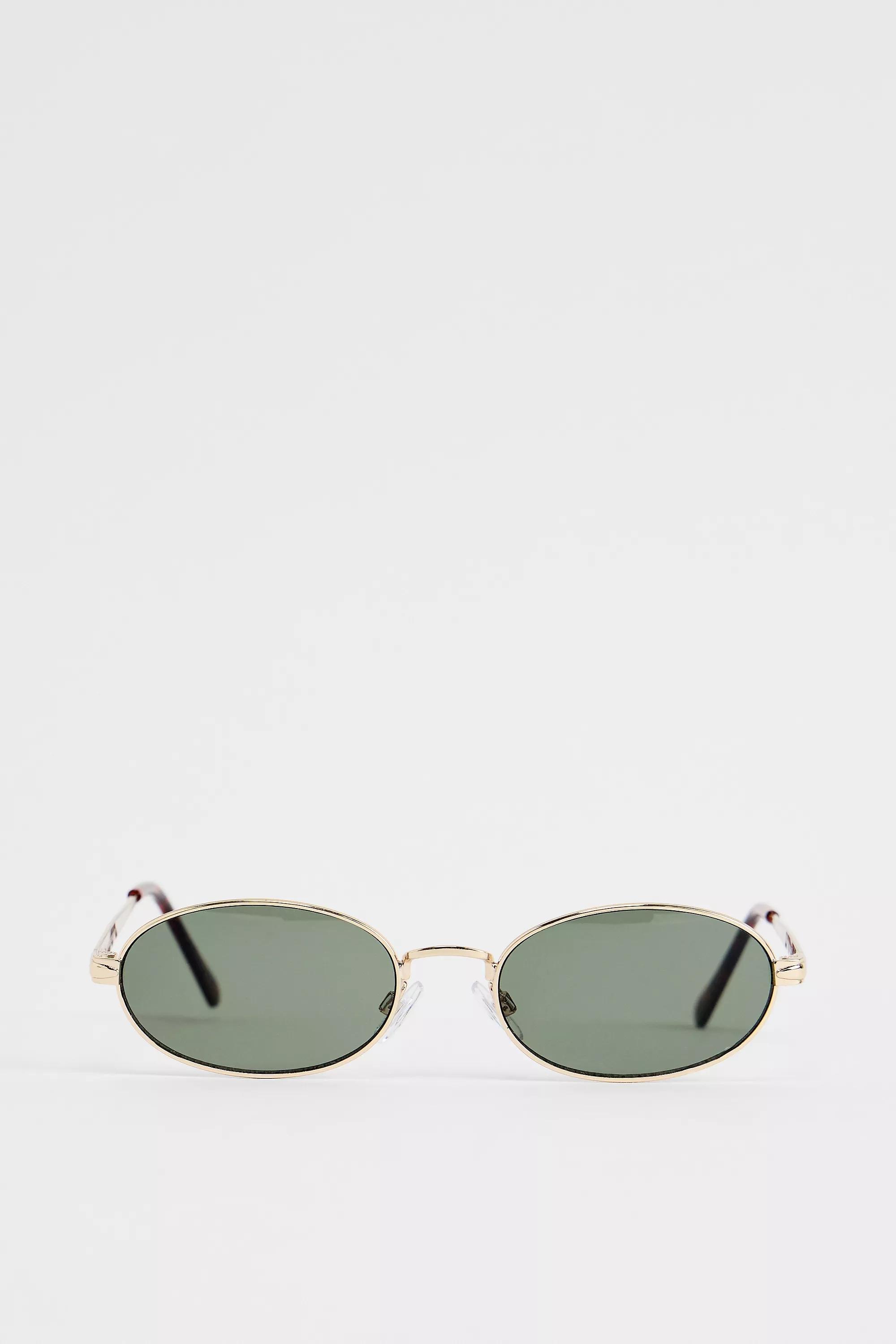 GOLD UO Sydney Cut Out Metal Sunglasses, GOLD, large image number 0