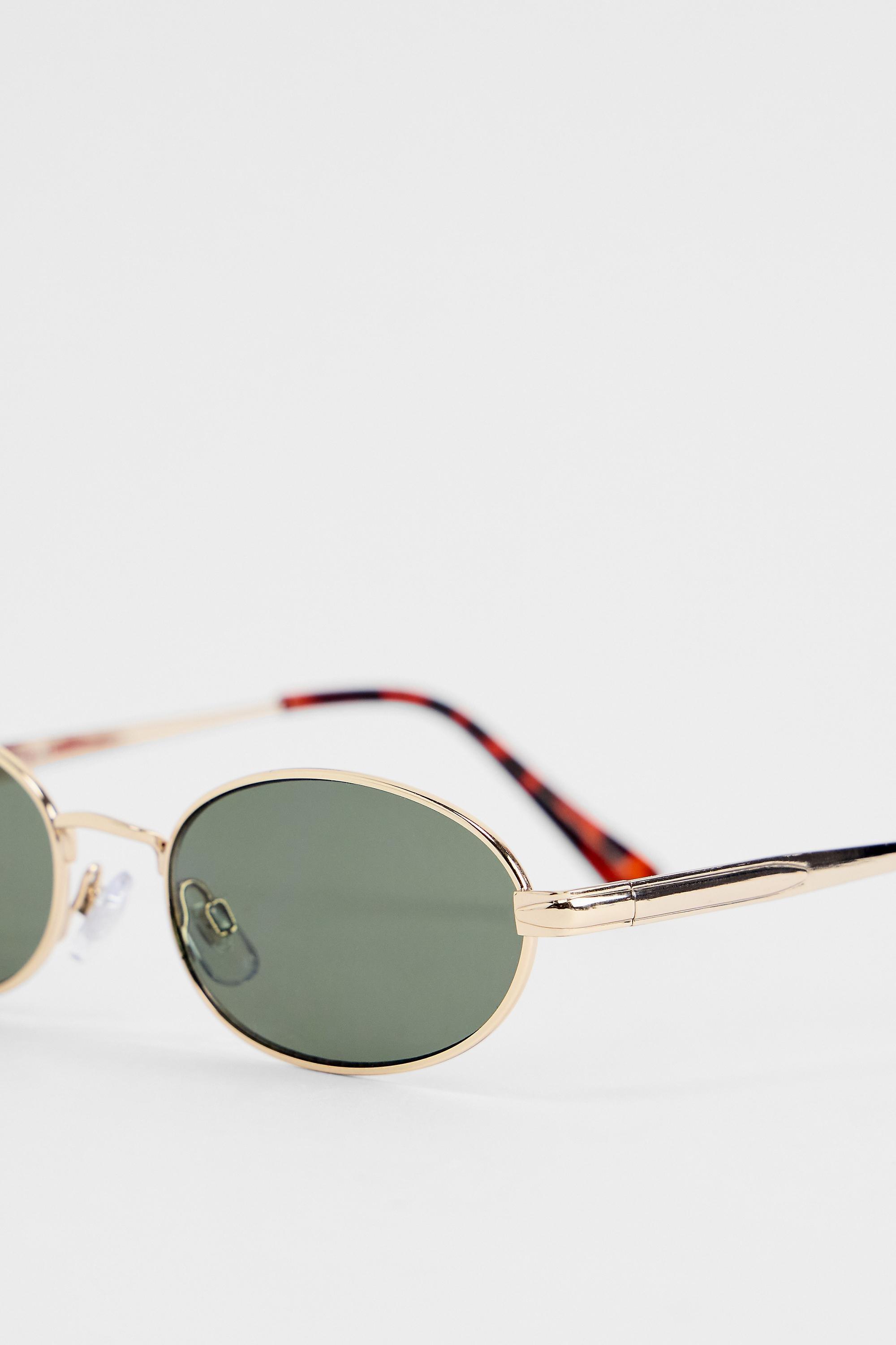Gold UO Sydney Cut Out Metal Sunglasses, GOLD, large image number 4