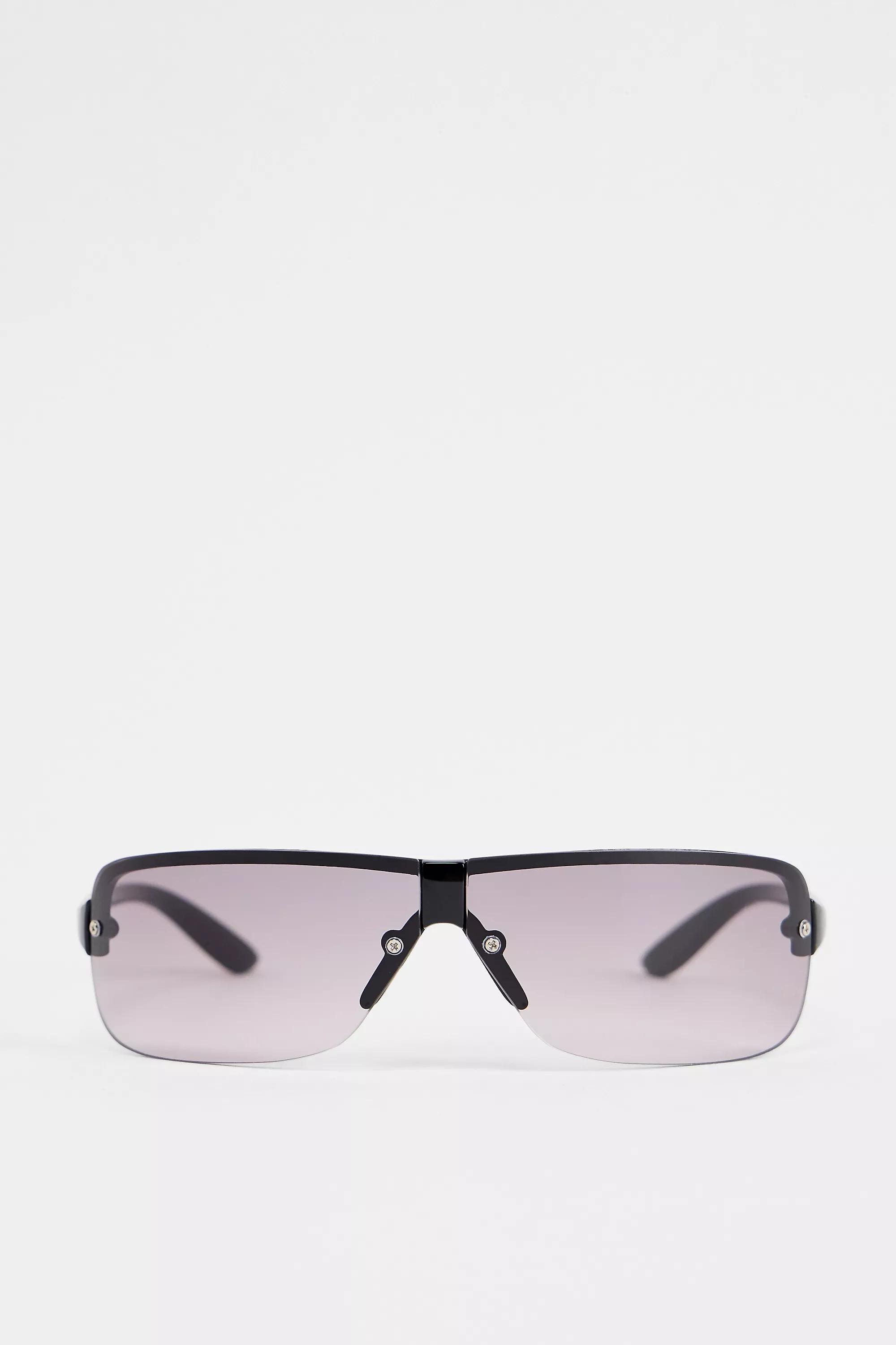 Black Uo Berlin Rimless Sunglasses, BLK, large image number 1