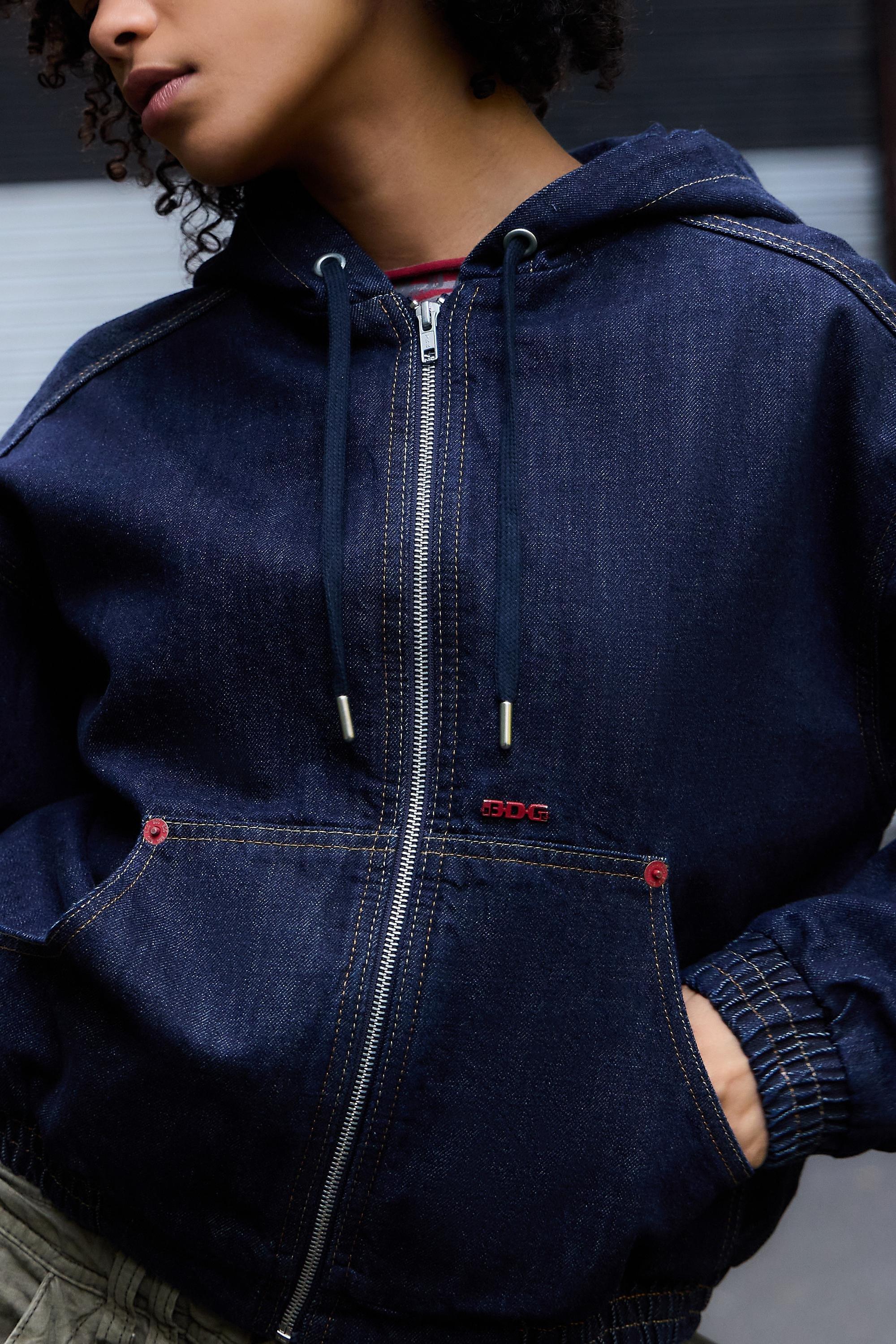 Navy Bdg Rinse Denim Skate Jacket, DENIM D, large image number 2