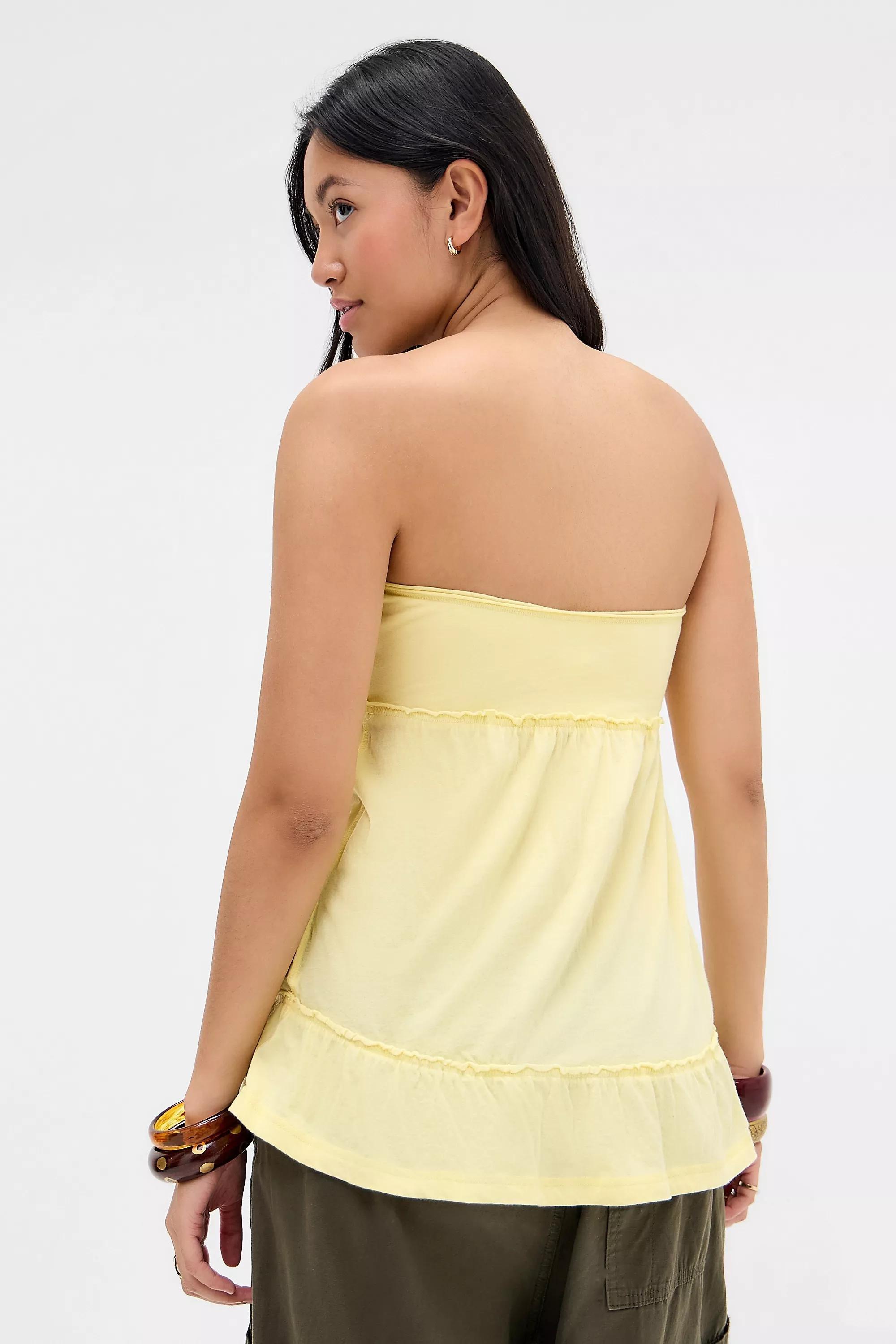 Yellow Bdg Brittney Bandeau Top, YEL, large image number 3