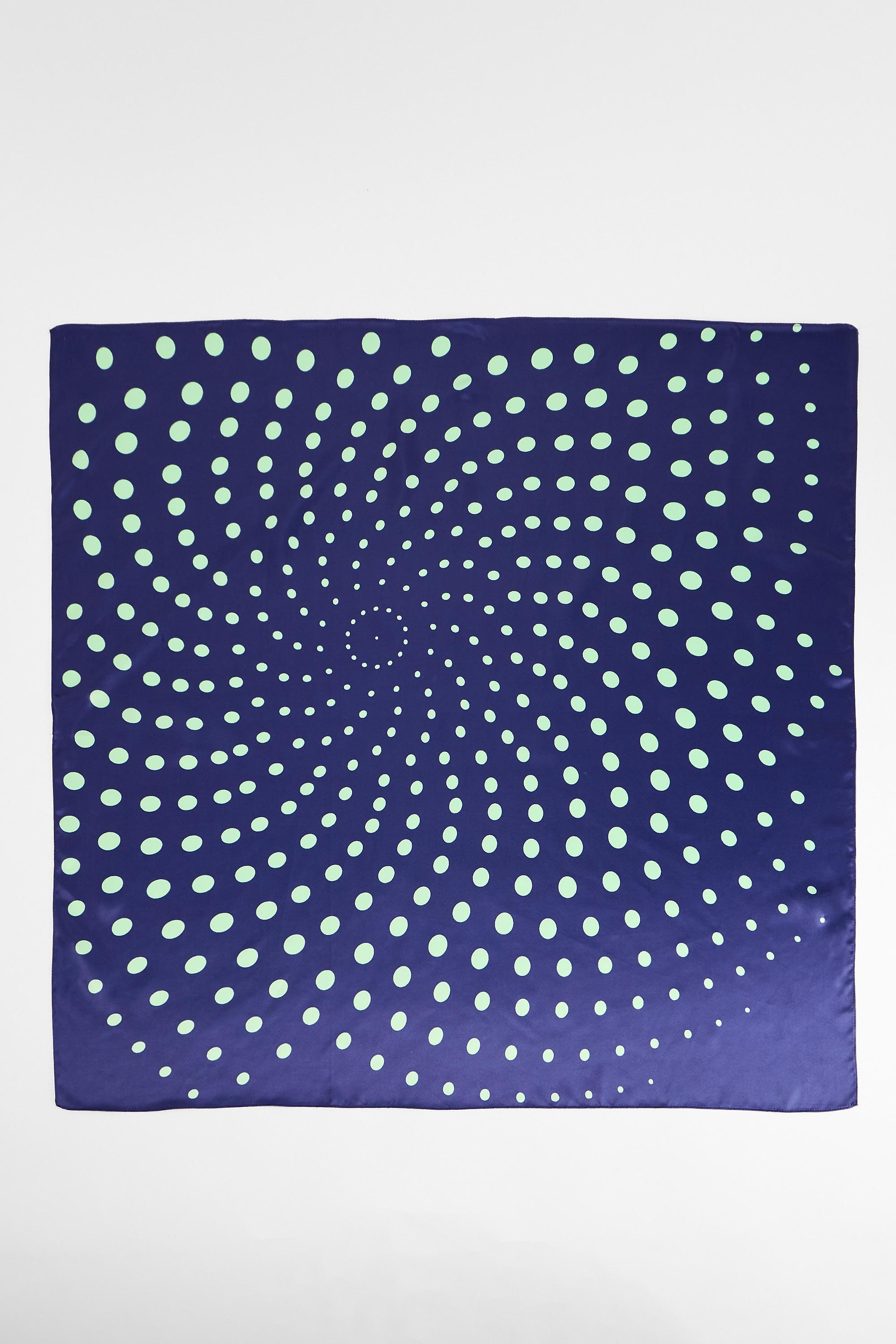 Blue Uo Silky Polka Dot Scarf, NAVY, large image number 1