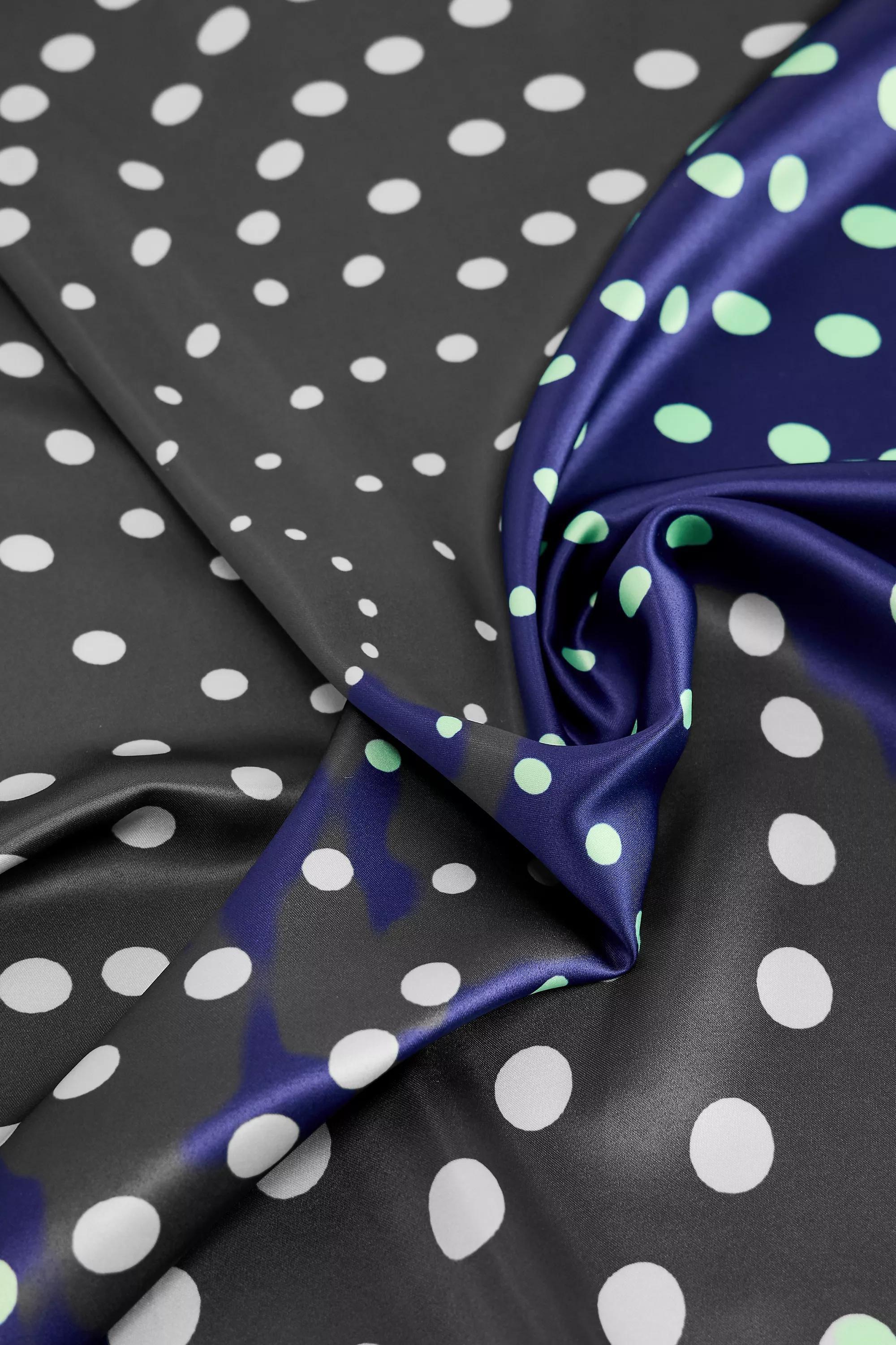 Blue Uo Silky Polka Dot Scarf, NAVY, large image number 4