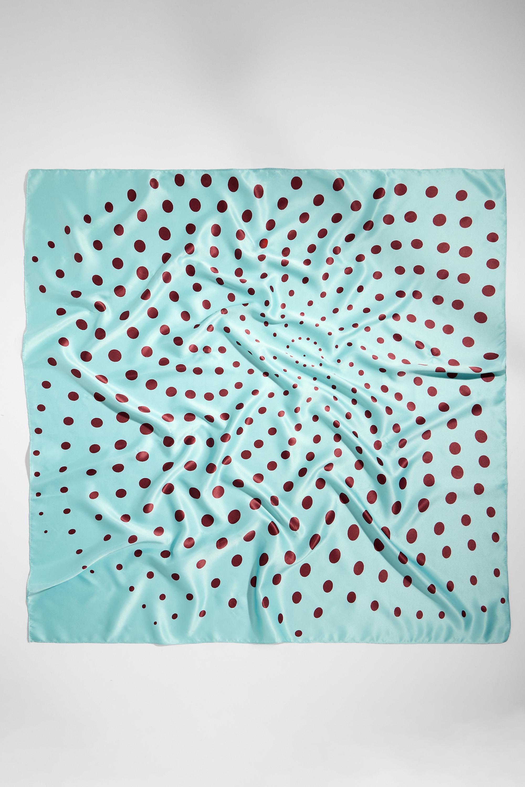 Blue Uo Silky Polka Dot Scarf, LIGHT BLUE, large image number 3