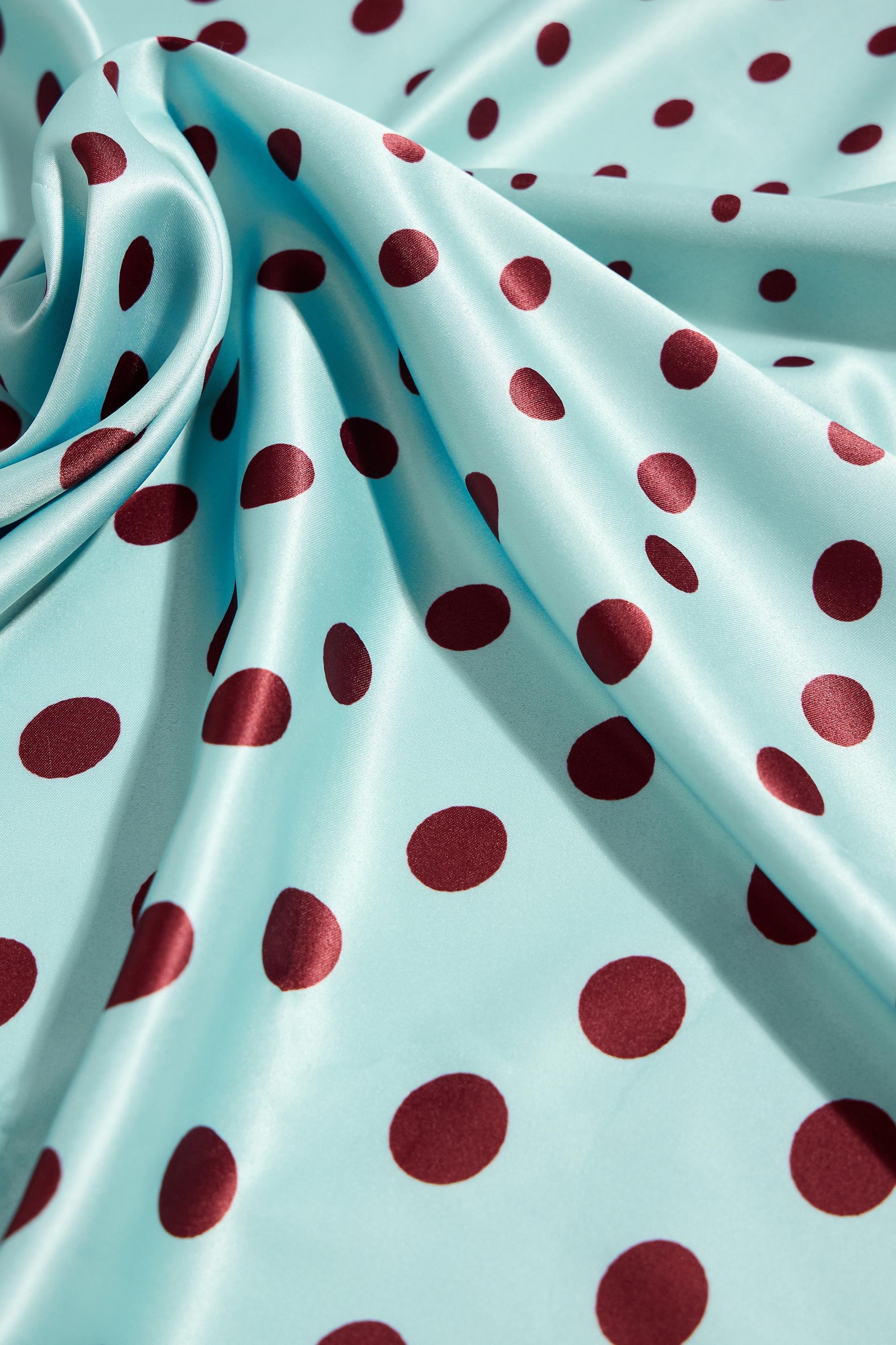 Blue Uo Silky Polka Dot Scarf, LIGHT BLUE, large image number 4